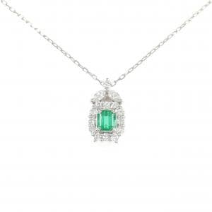 PT900/PT850 エメラルド ネックレス 0.40CT