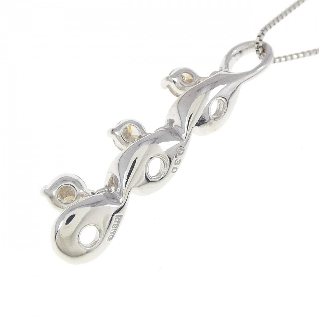K18WG ダイヤモンド ネックレス 0.30CT
