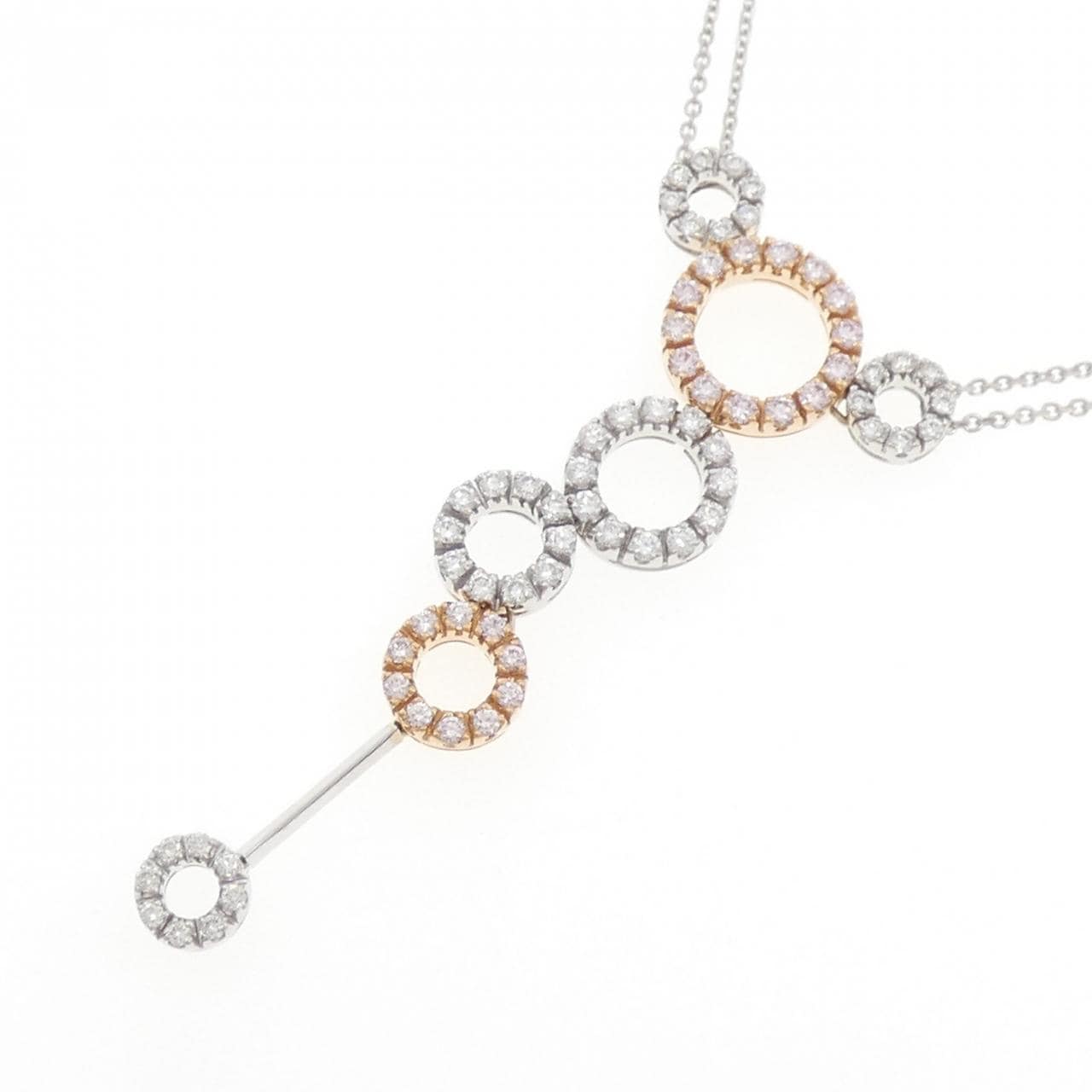 750WG/750PG ダイヤモンド ネックレス 0.86CT