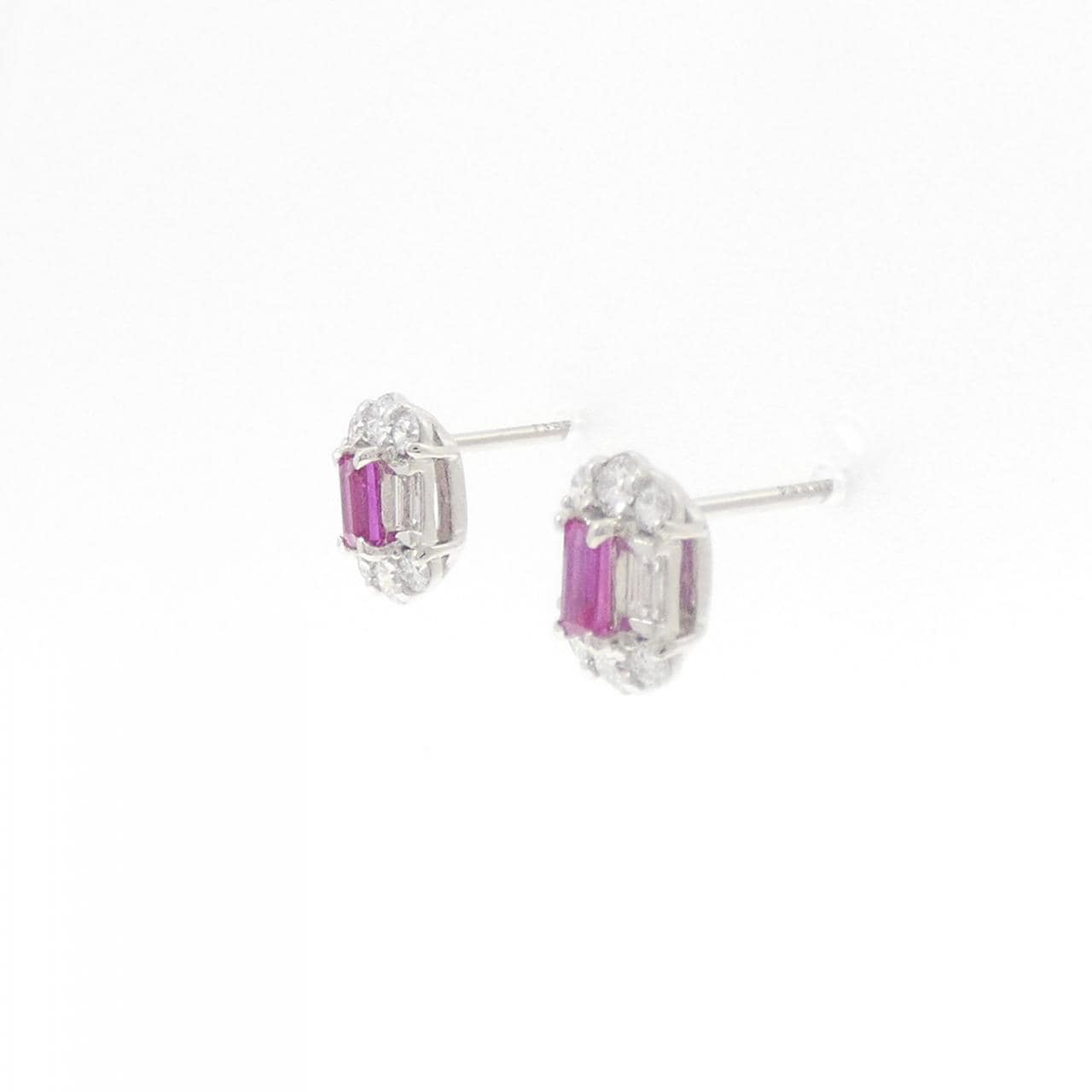 [新品] PT900 红宝石耳环 0.18CT