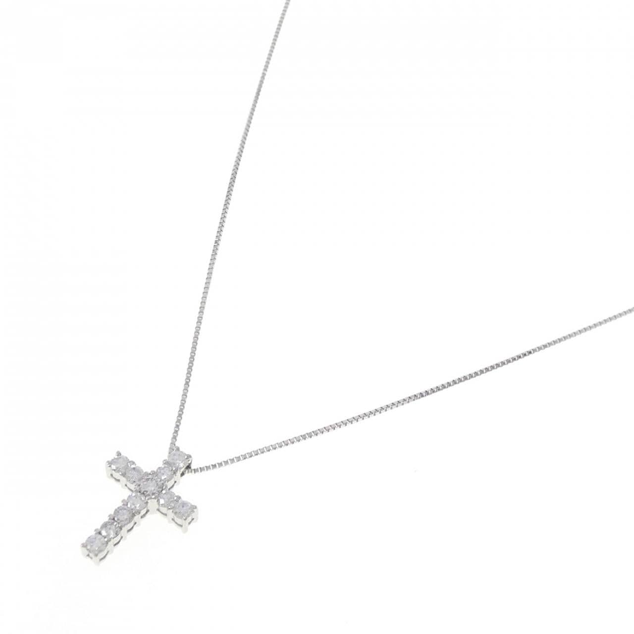 PT850 クロス ダイヤモンド ネックレス 0.50CT
