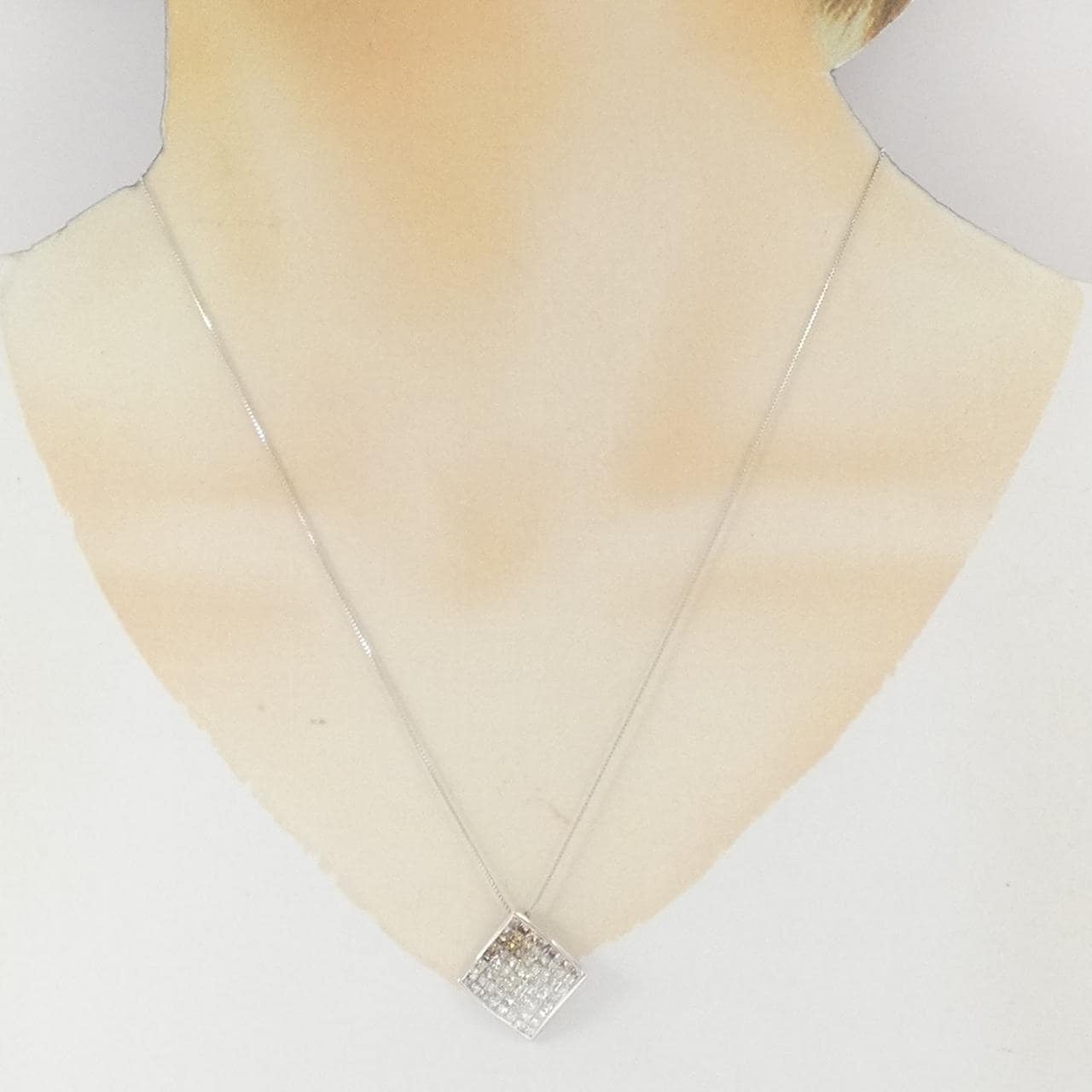 K18WG ダイヤモンド ネックレス 1.75CT