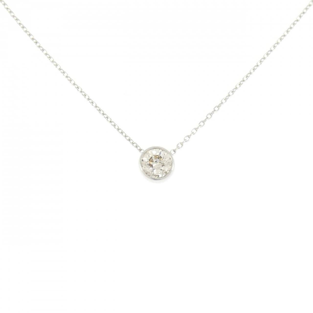 PT900/PT850 ソリティア ダイヤモンド ネックレス 0.30CT