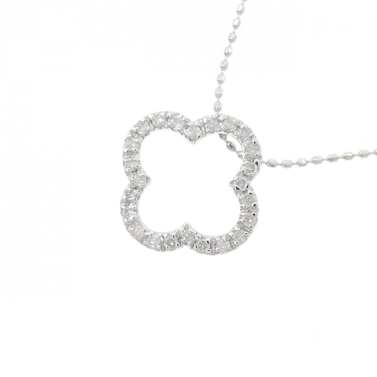 K18WG ダイヤモンド ネックレス 0.17CT