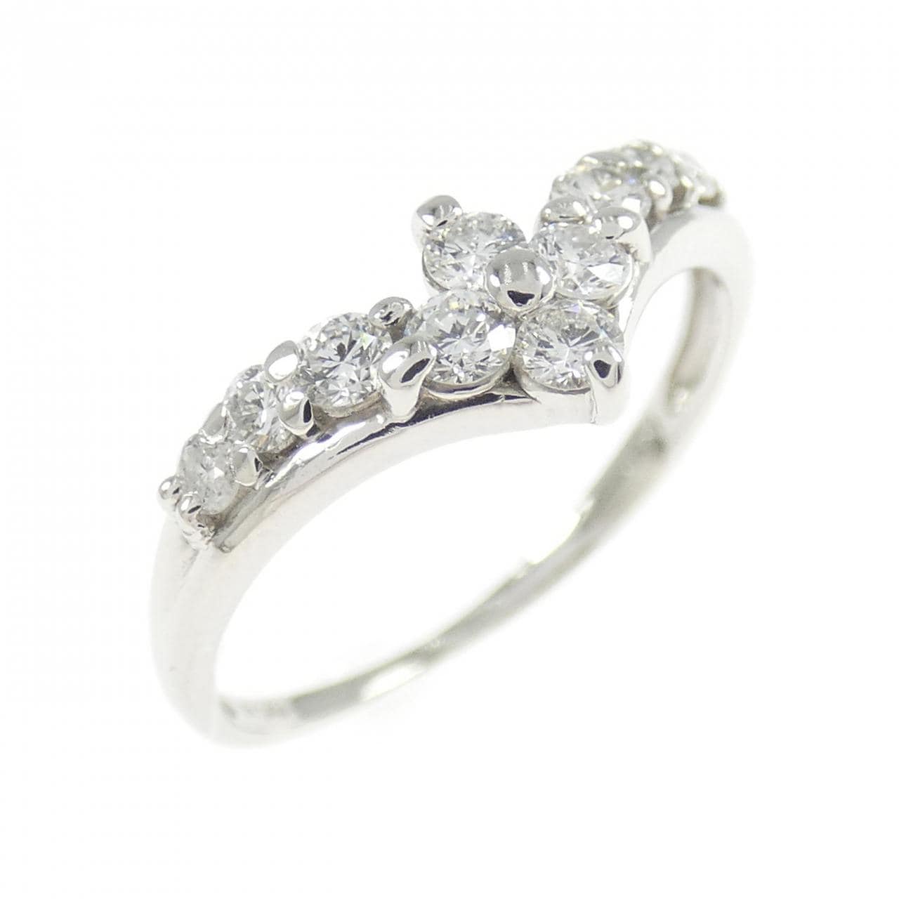 PT900 フラワー ダイヤモンド リング 0.30CT