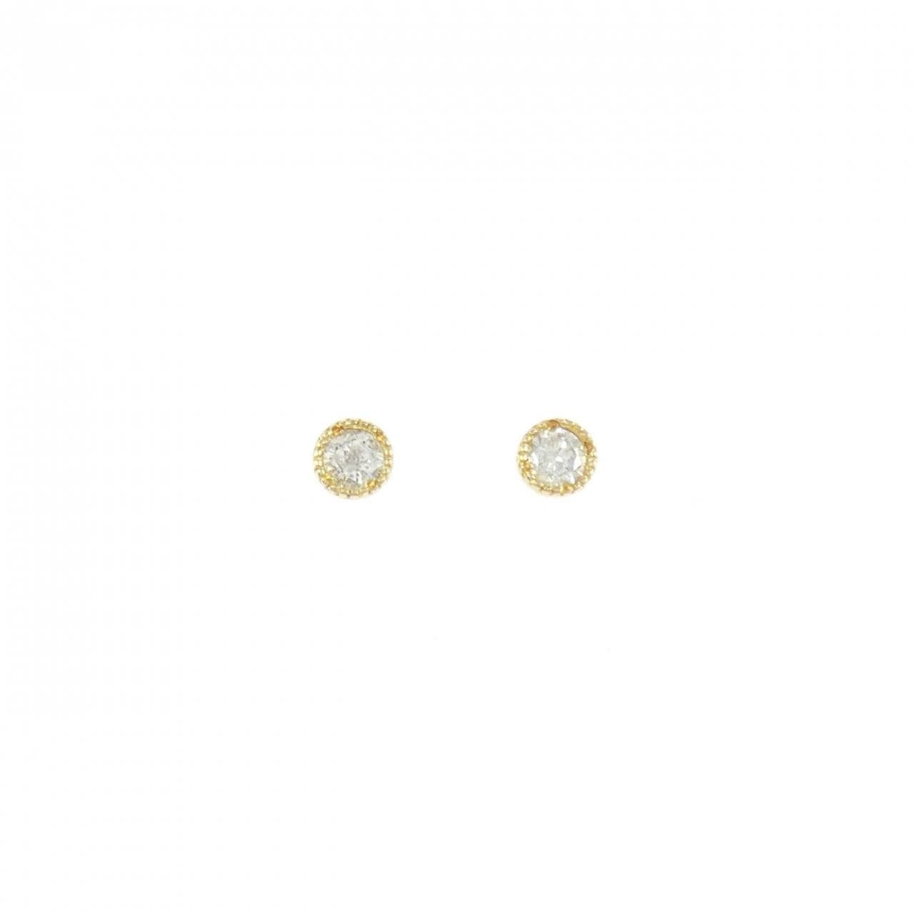 K18YG ダイヤモンド ピアス 0.10CT