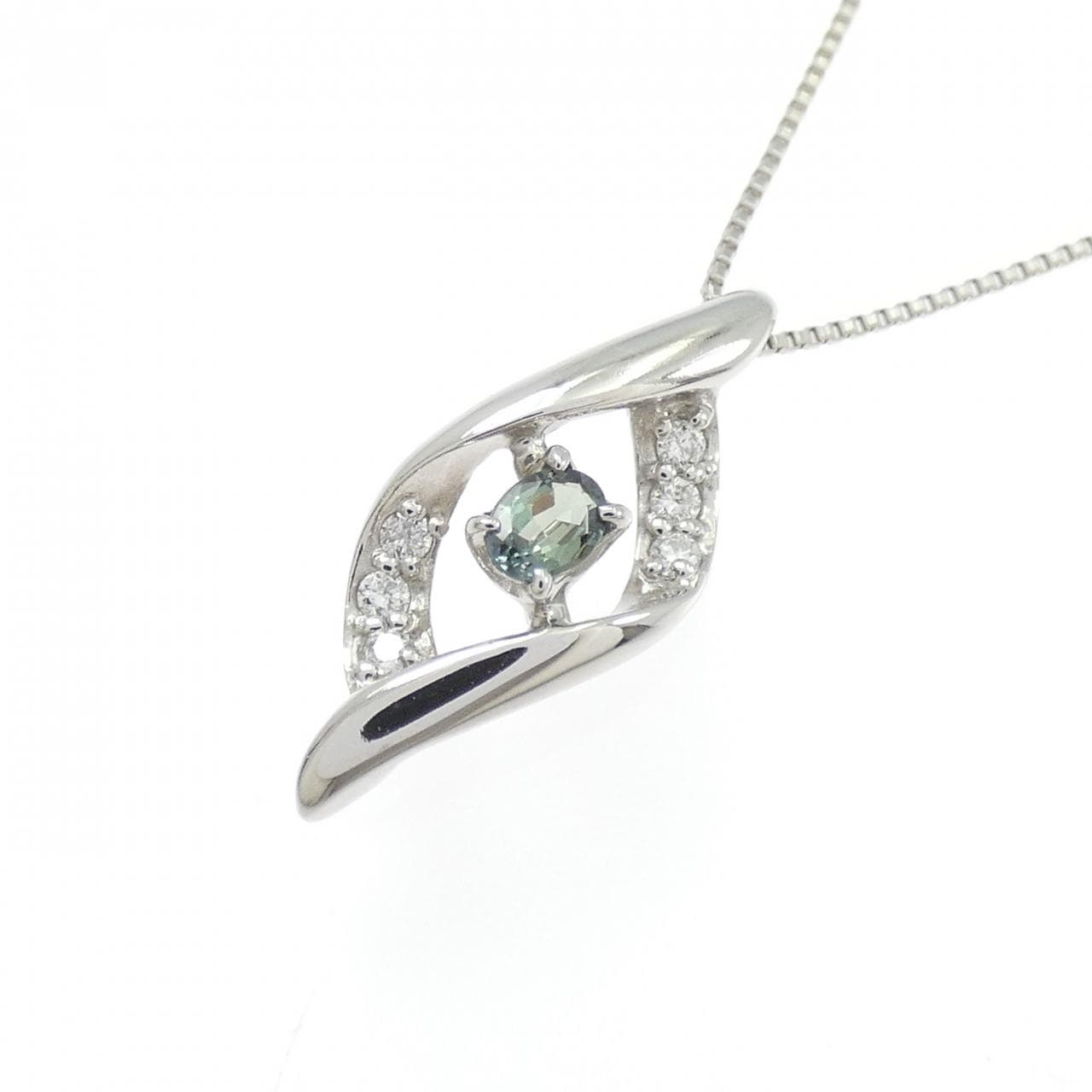 PT900/PT850 アレキサンドライト ネックレス 0.10CT