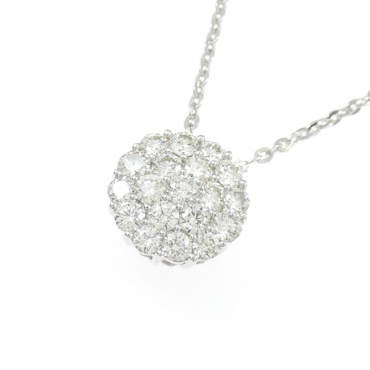 K18WG ダイヤモンド ネックレス 1.00CT