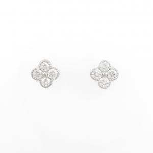 【新品】PT フラワー ダイヤモンド ピアス 0.502CT