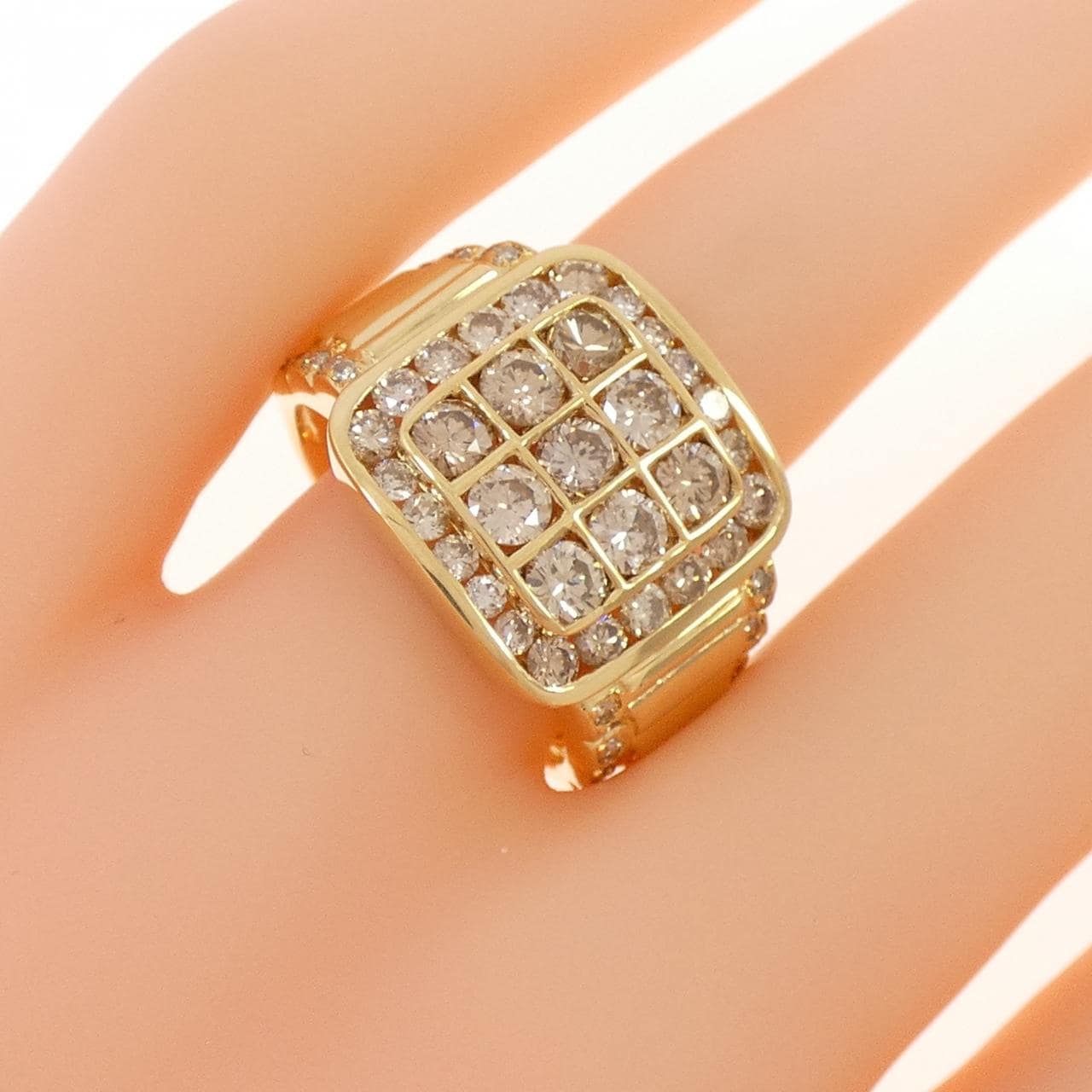 K18YG ダイヤモンド リング 2.18CT