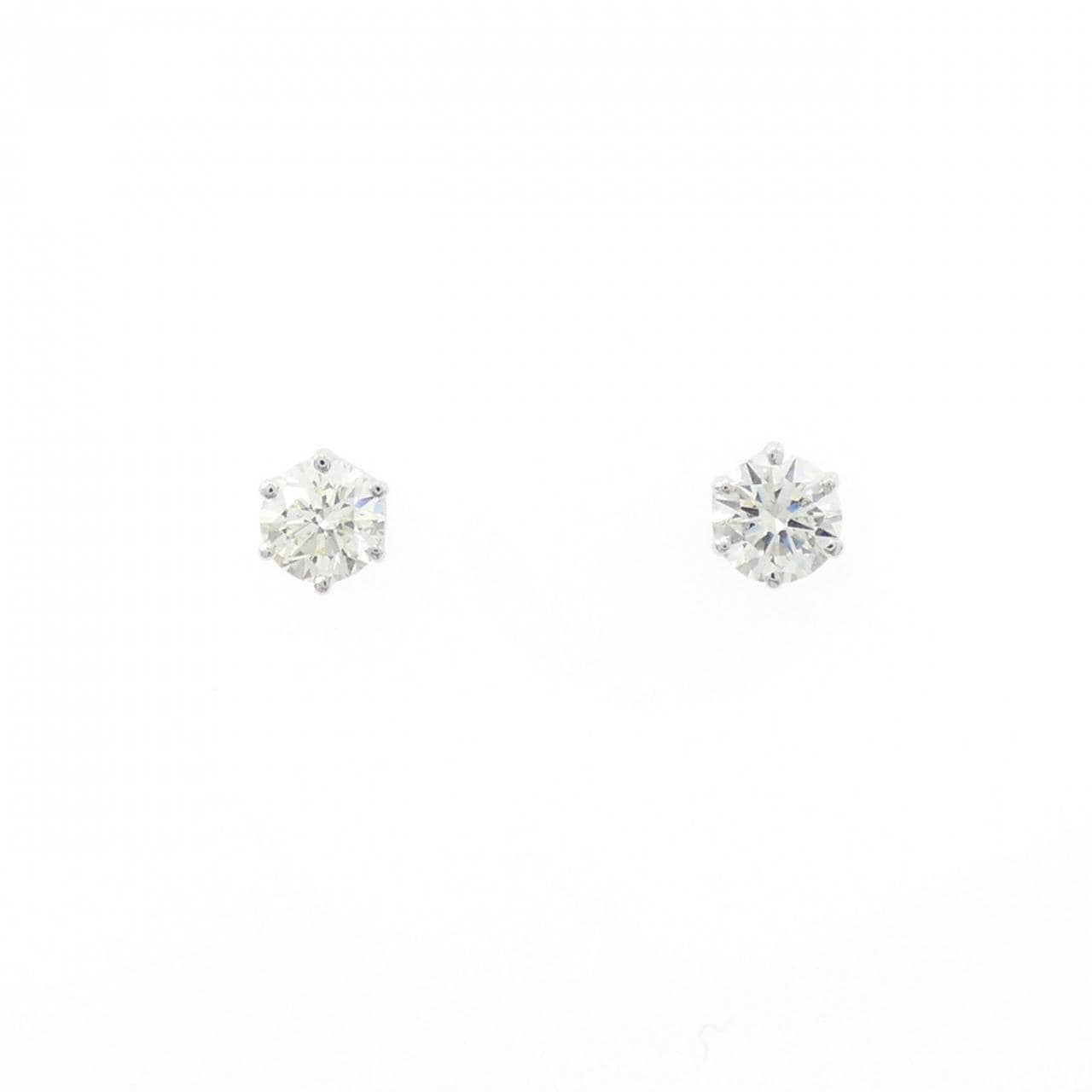 PT900 ダイヤモンド ピアス 0.281CT 0.284CT L-M SI1 VG
