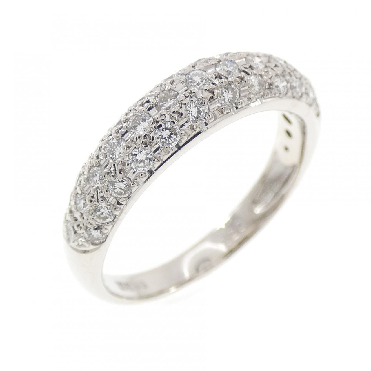 K18WG パヴェ ダイヤモンド リング 0.50CT