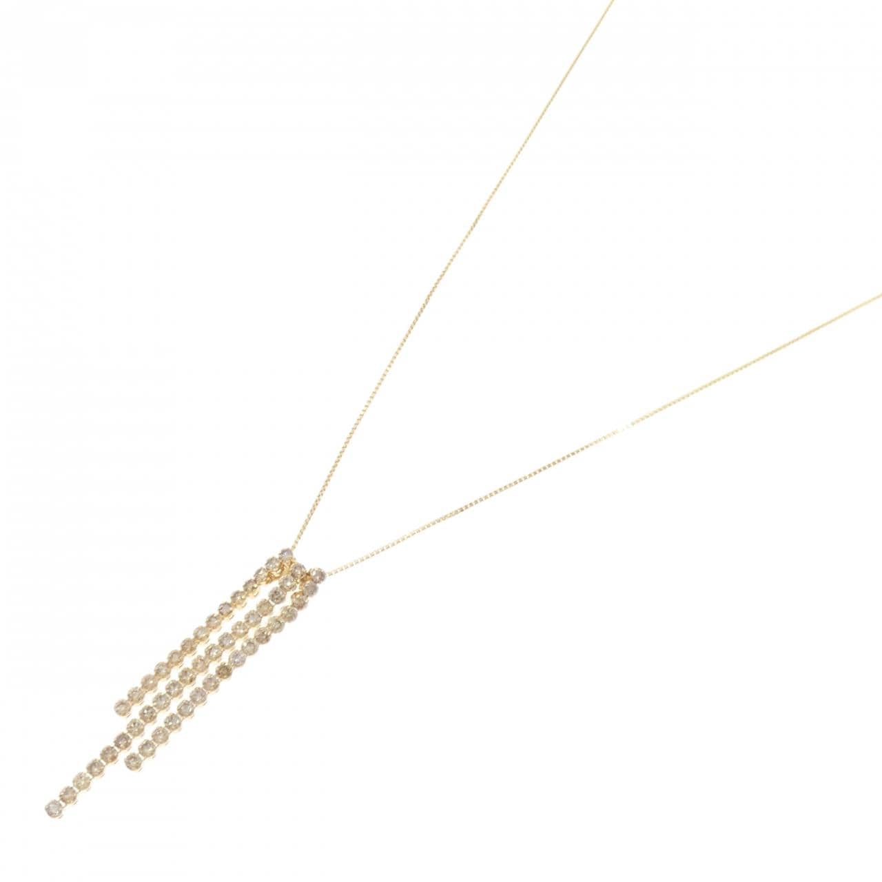 K18YG 2WAY ダイヤモンド ネックレス 1.00CT