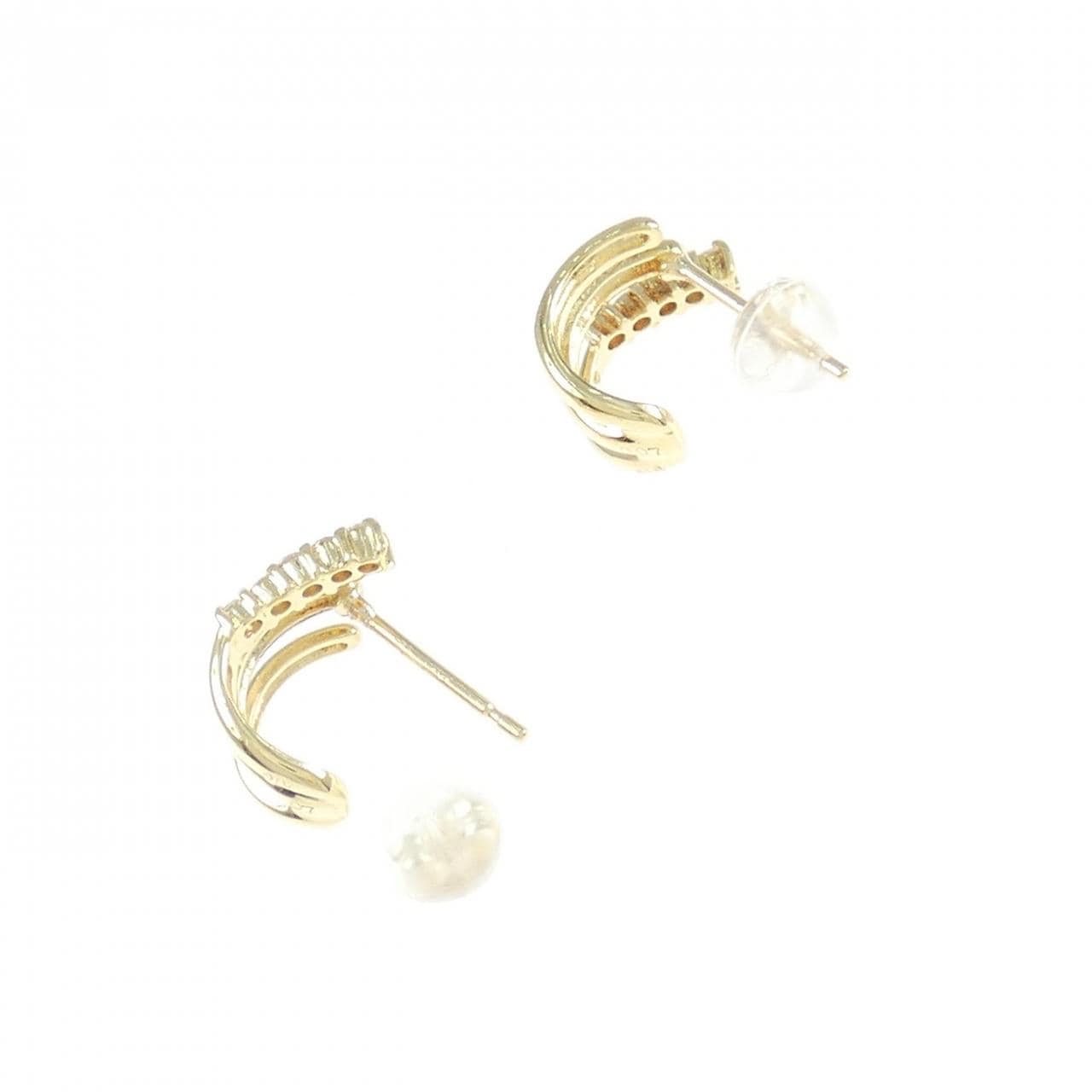 K18YG ダイヤモンド ピアス 0.14CT