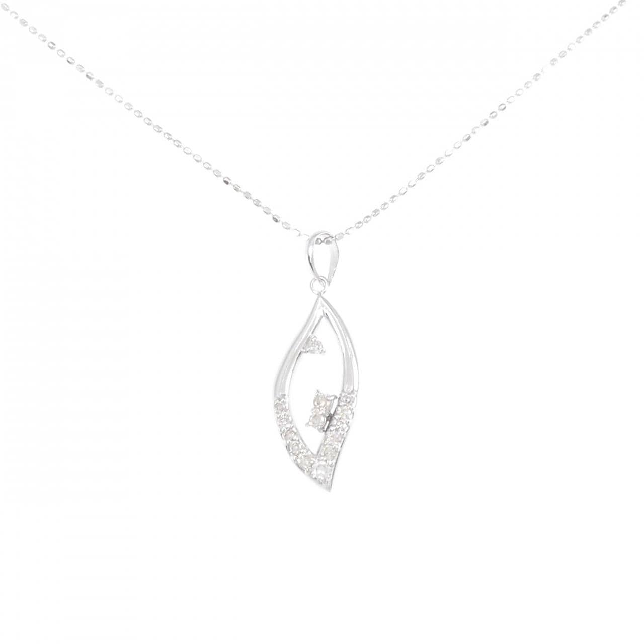 K18WG ダイヤモンド ネックレス 0.2CT