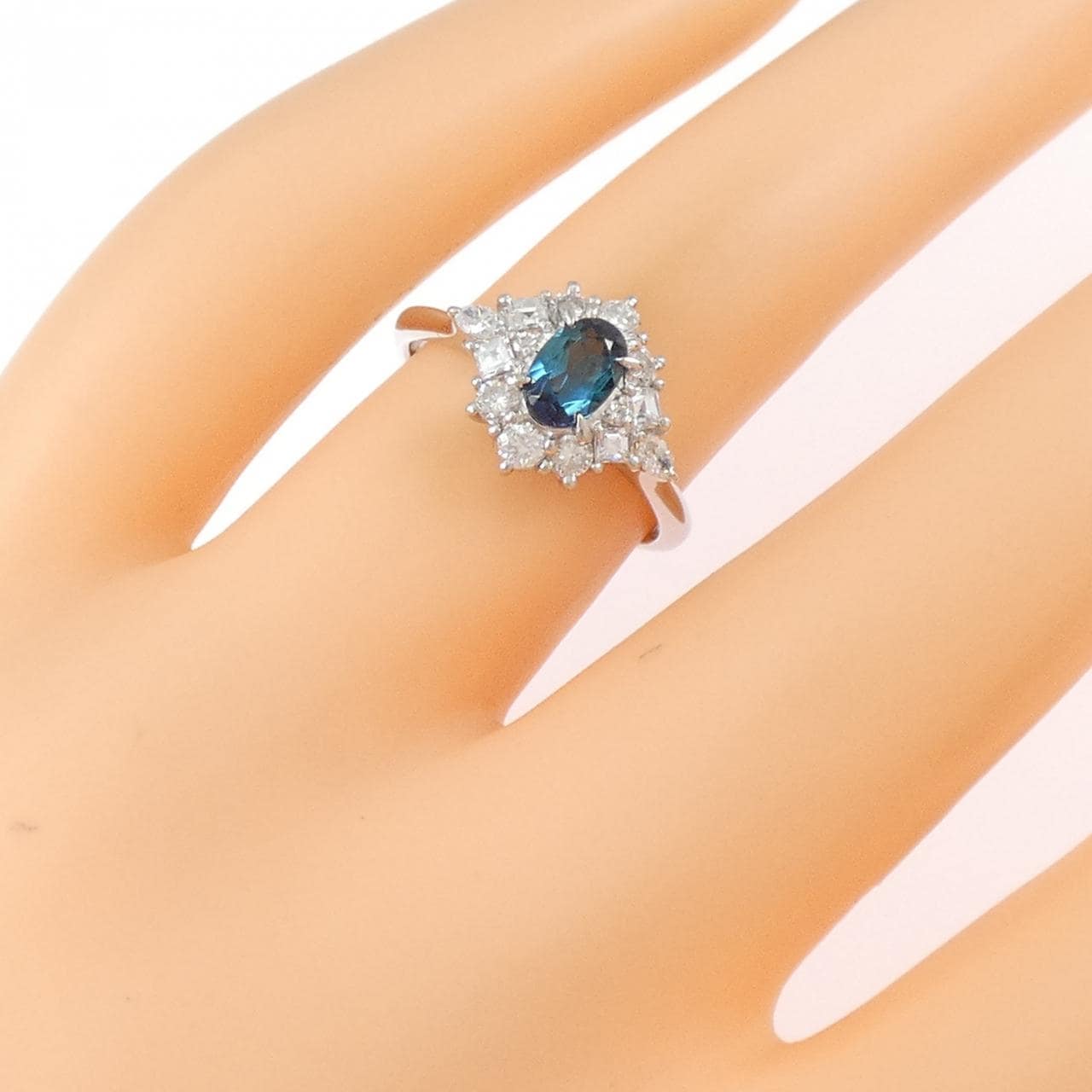PT900 インディゴトルマリン リング 0.46CT