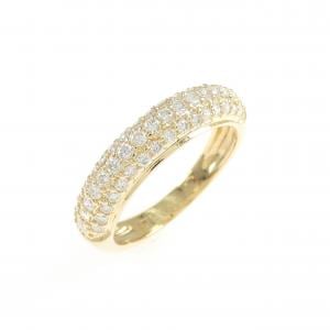 K18YG パヴェ ダイヤモンド ピンキーリング 0.31CT
