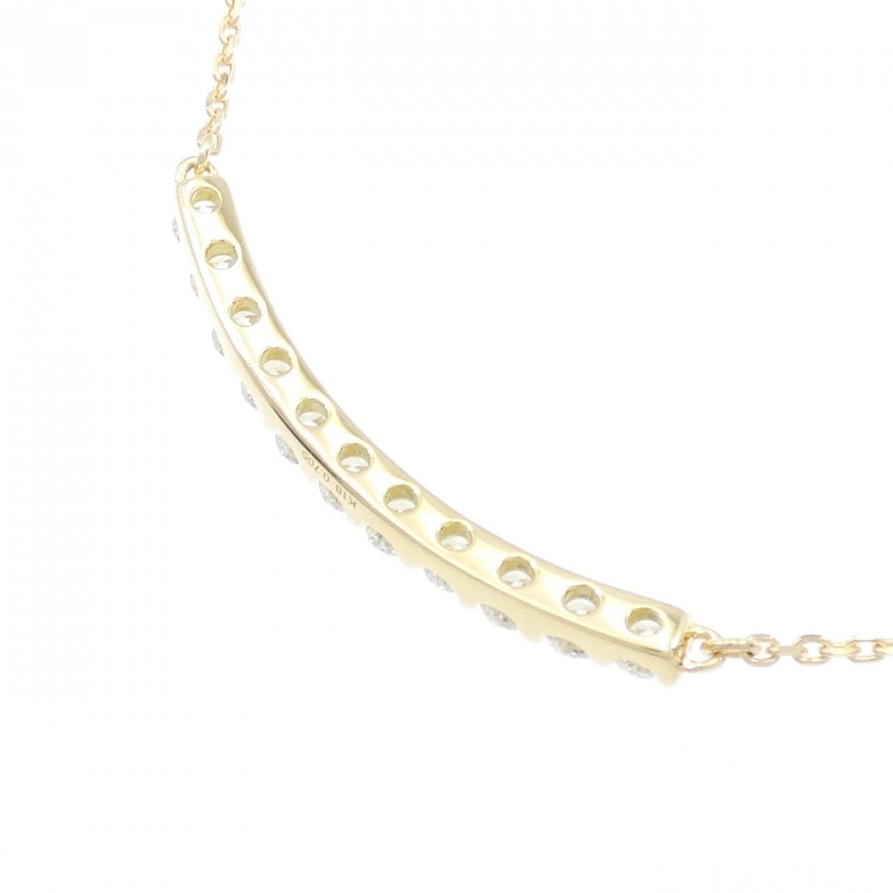 [BRAND NEW] K18YG Diamond necklace 0.705CT