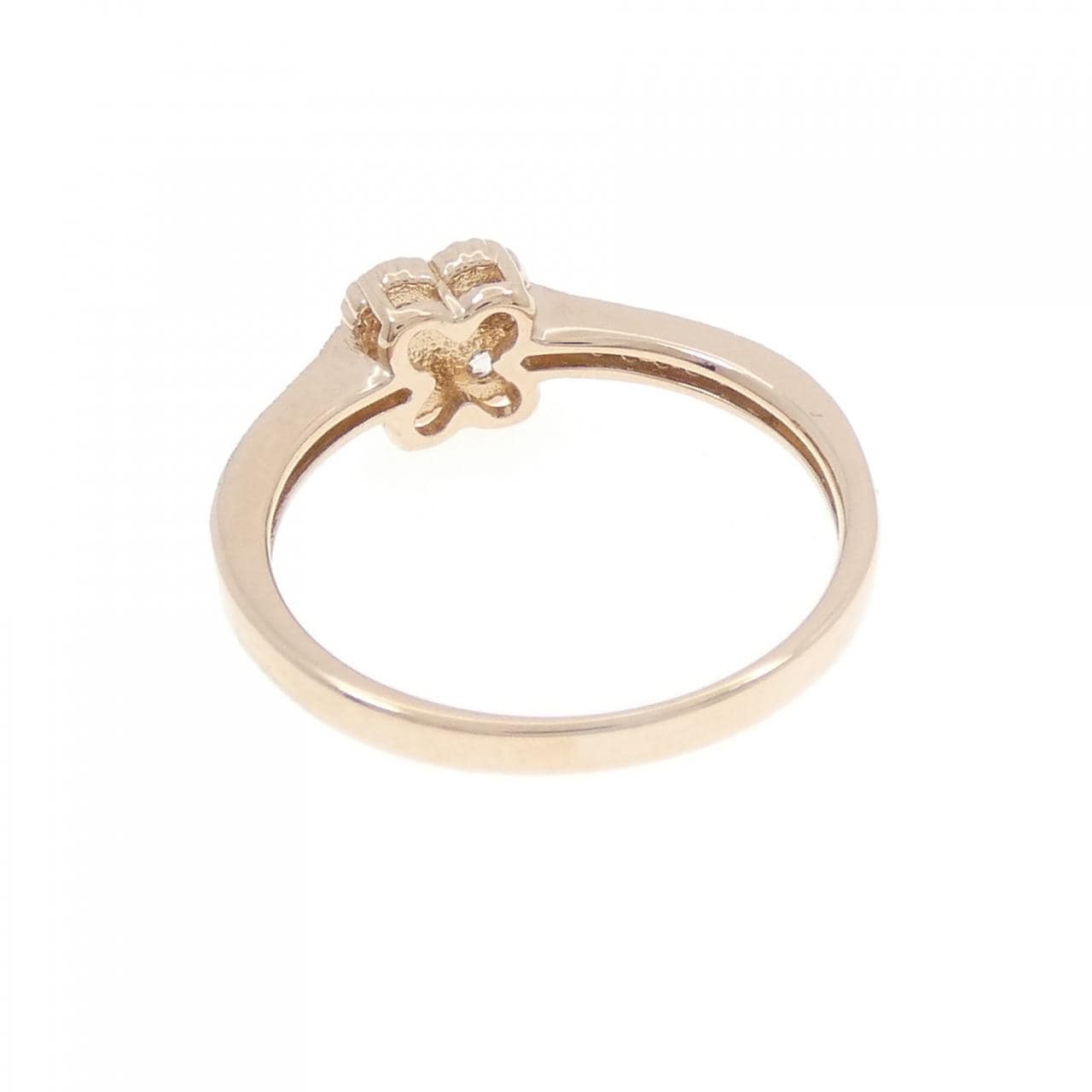 K18PG フラワー ダイヤモンド リング 0.30CT