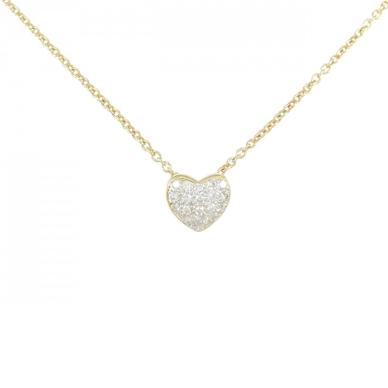 K18YG/K18WG Heart Diamond Necklace 0.20CT