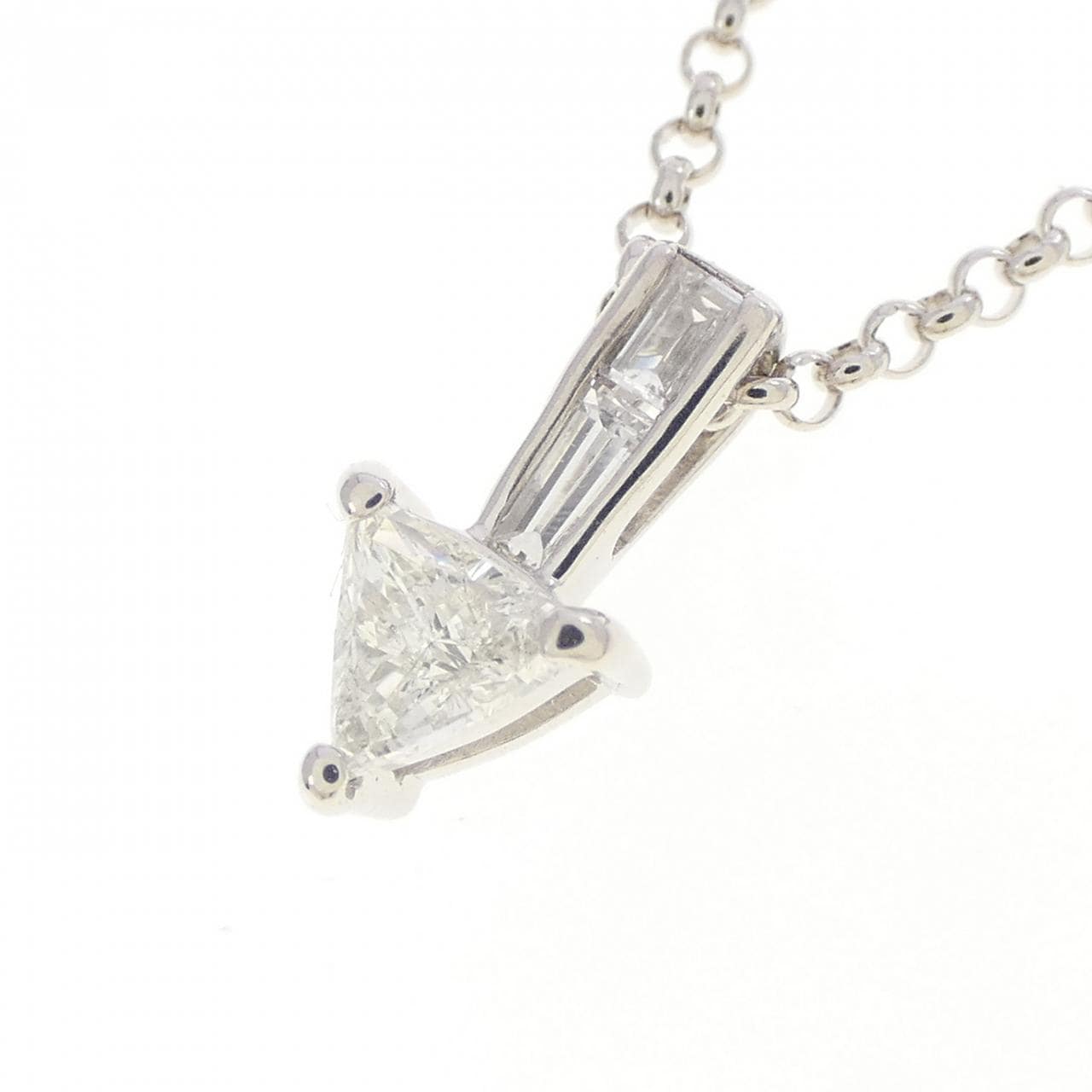 K18WG ダイヤモンド ネックレス 0.21CT