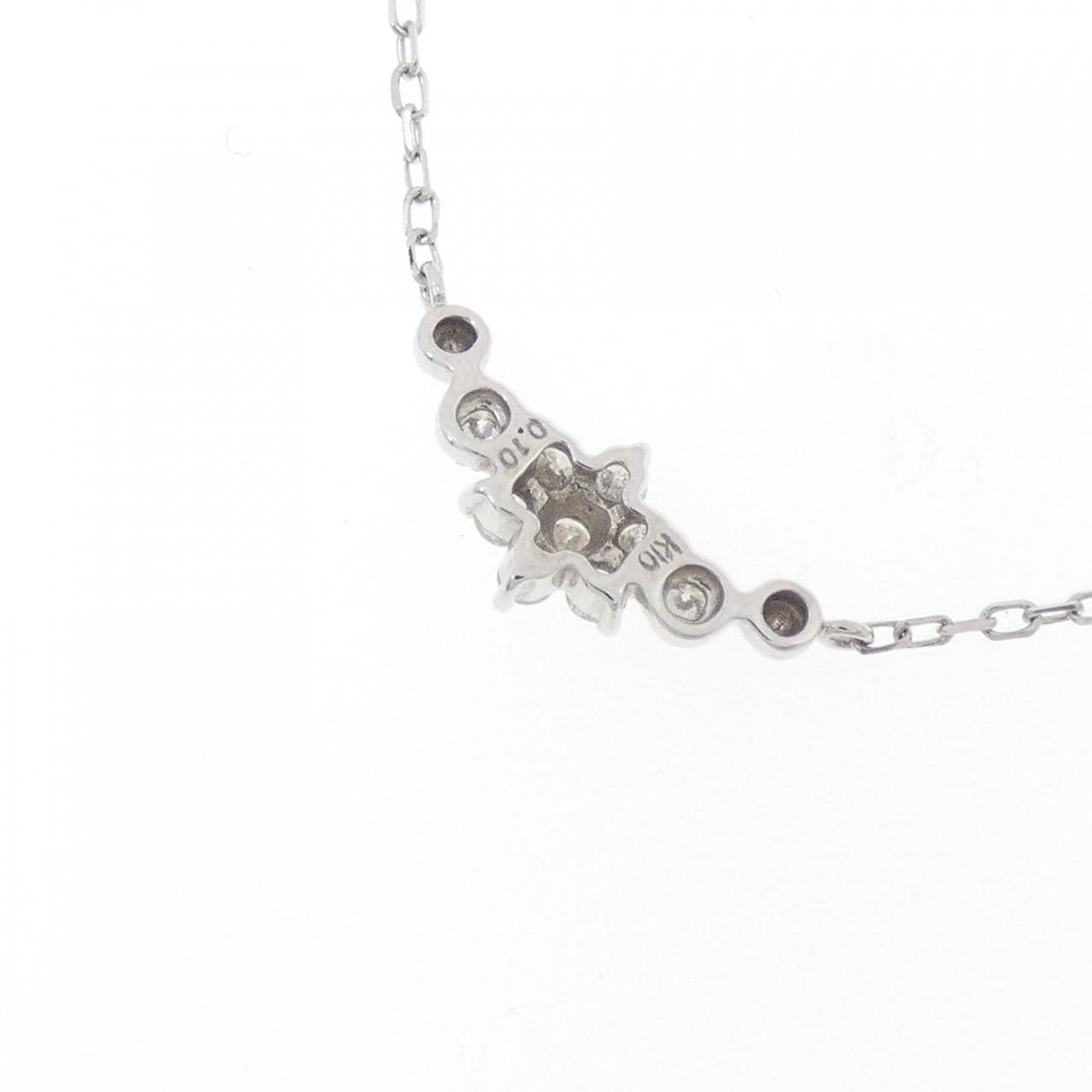 K10WG ダイヤモンド ネックレス 0.10CT