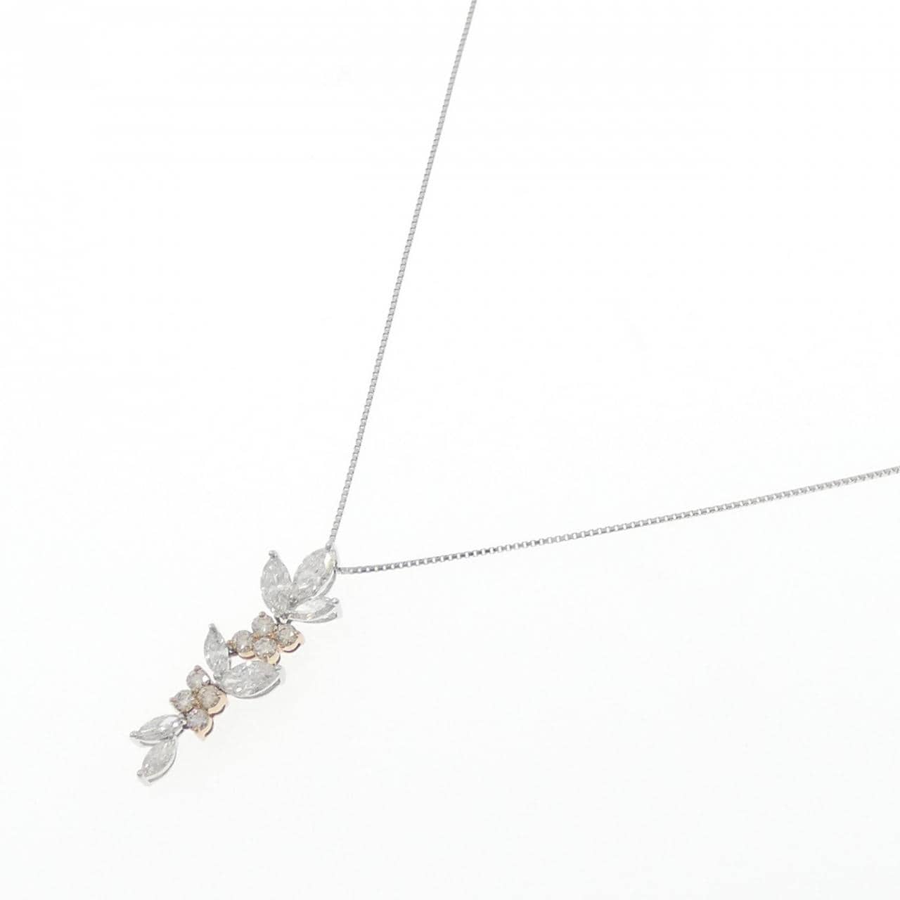 K18WG/K18PG ダイヤモンド ネックレス 2.09CT