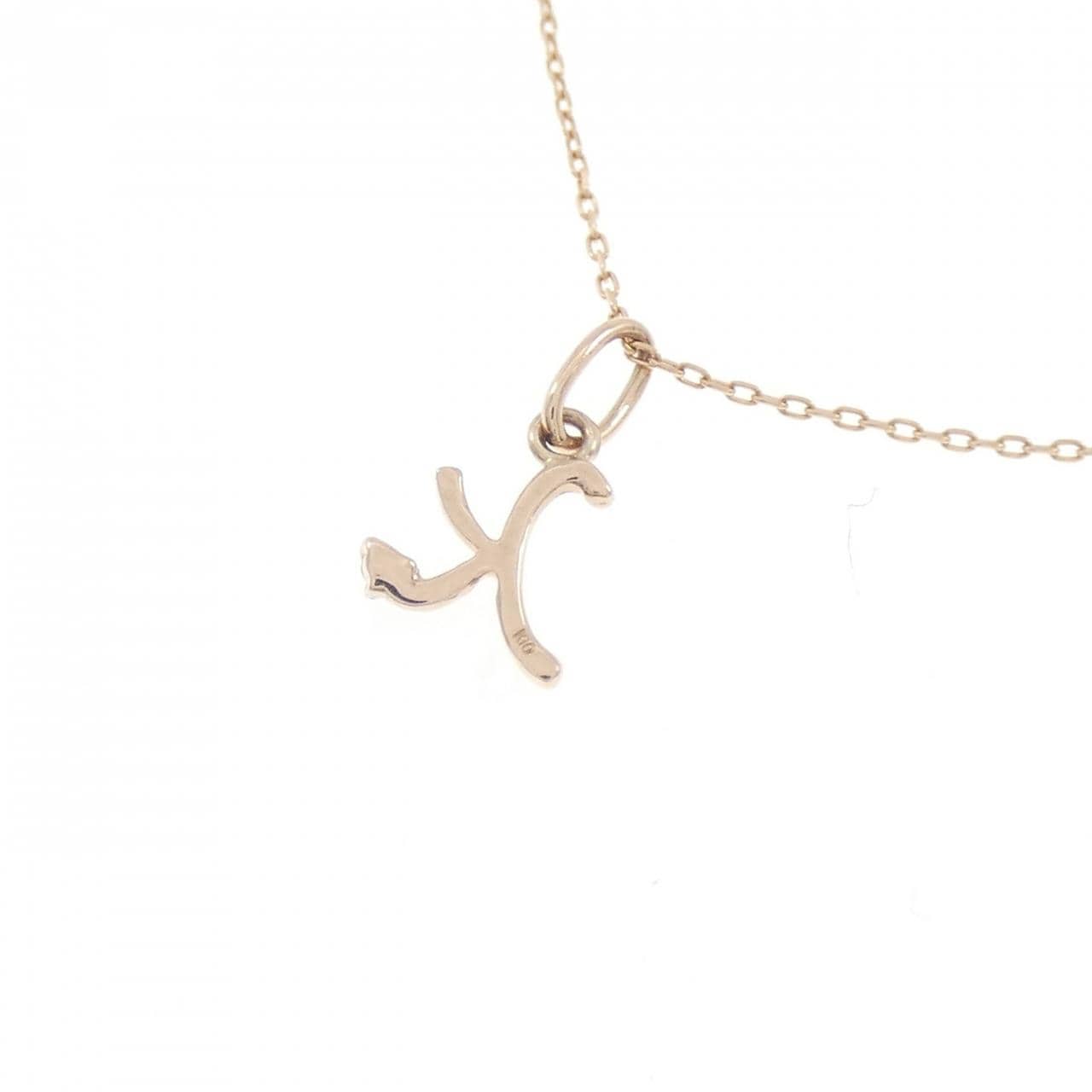 K10PG イニシャルK ダイヤモンド ネックレス