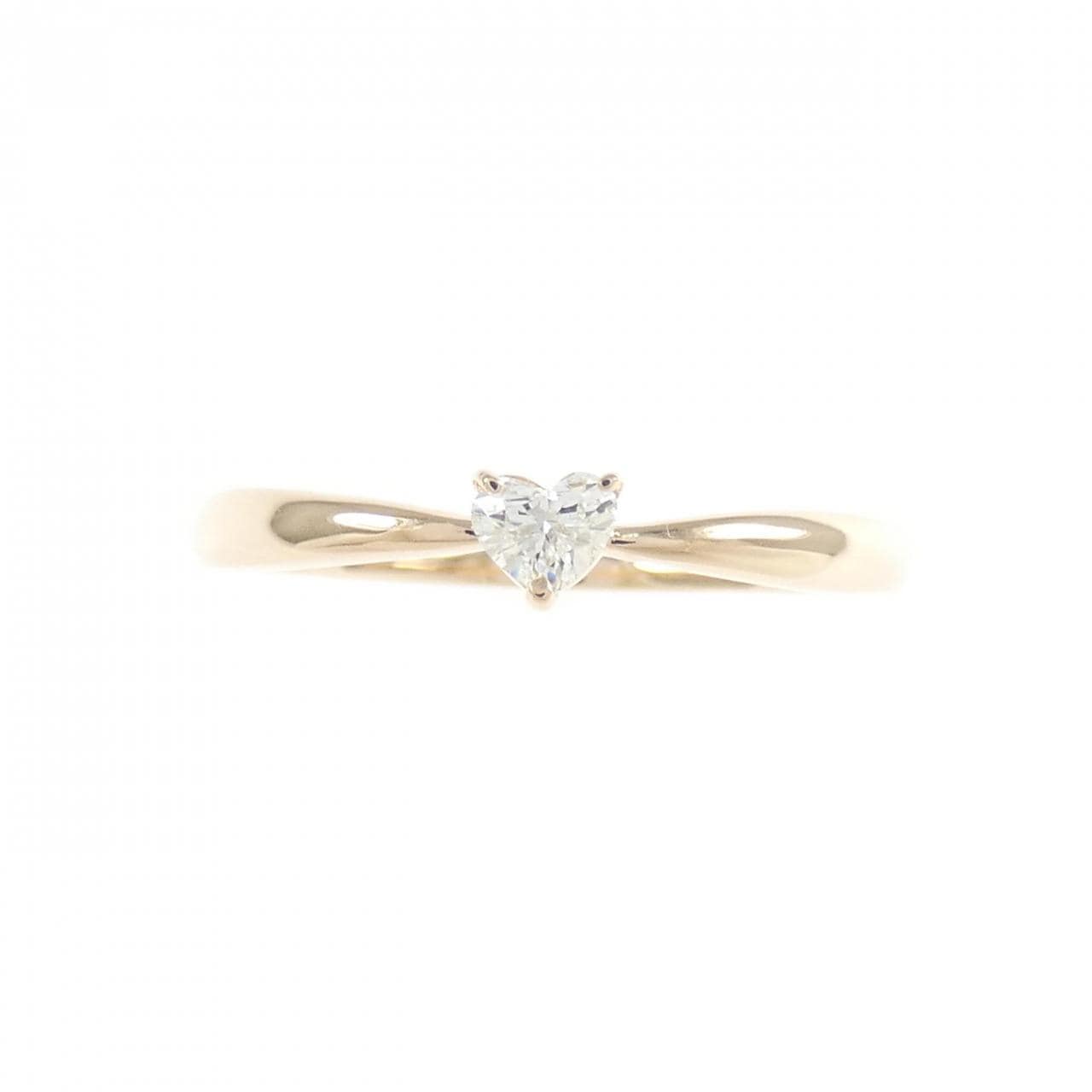 K18PG ハート ダイヤモンド リング 0.11CT