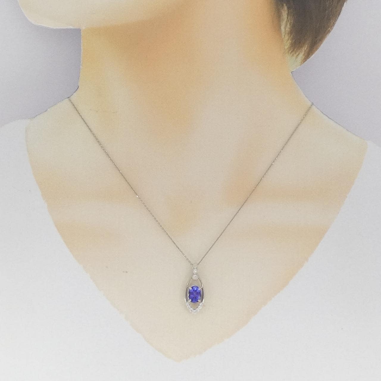PT900/PT850 タンザナイト ネックレス 1.21CT