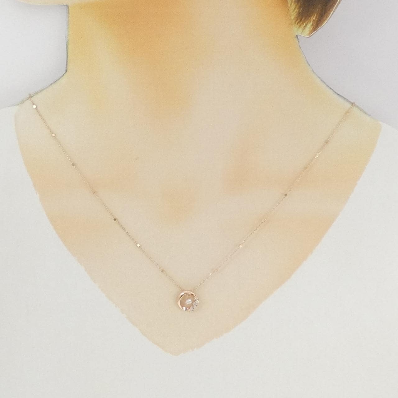 K10PG ダイヤモンド ネックレス 0.12CT