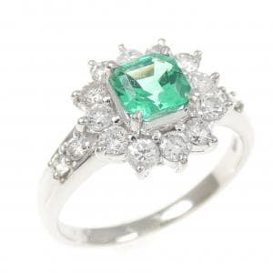 PT900 エメラルド リング 0.64CT