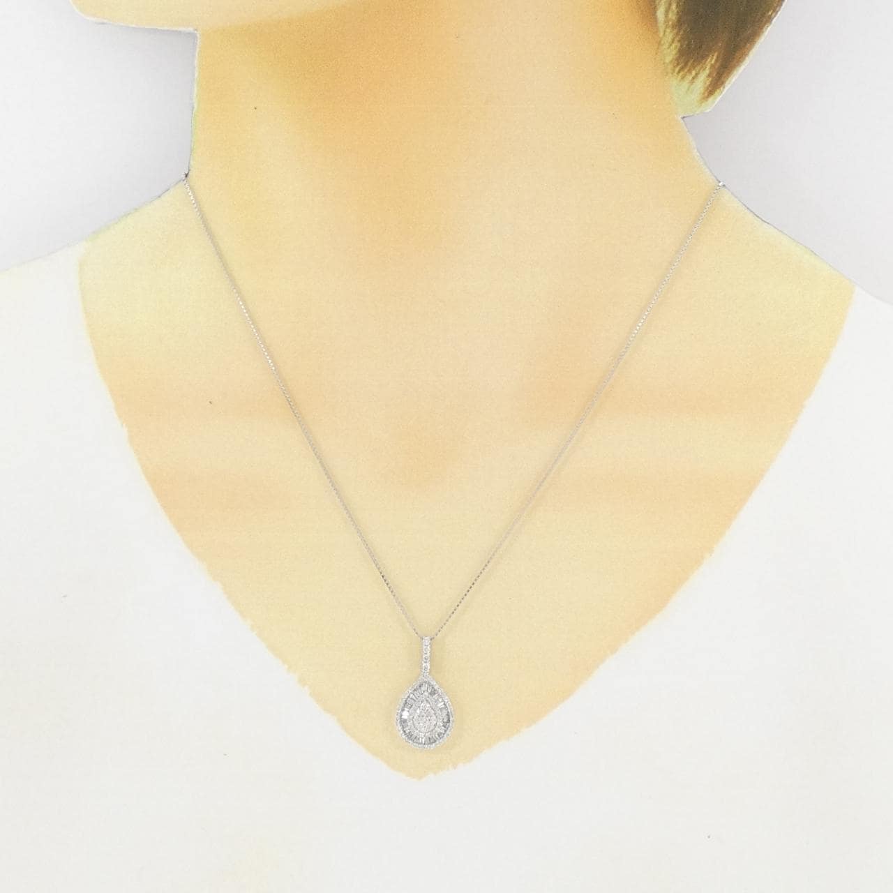 K18WG ダイヤモンド ネックレス 0.70CT