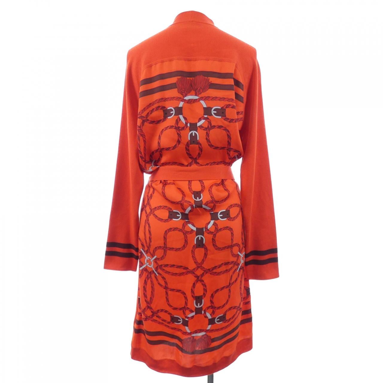 エルメス HERMES ツイルレーヌ ロングカーディガン