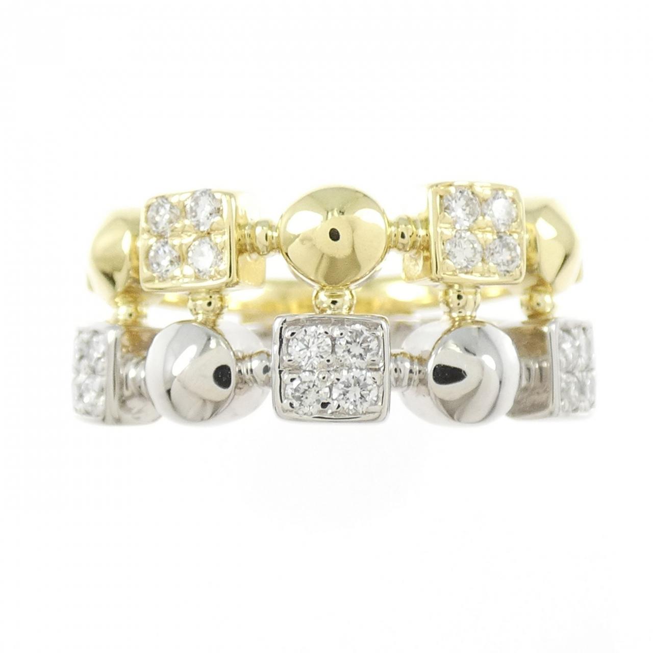 750YG/PT900 Diamond Ring 0.31CT