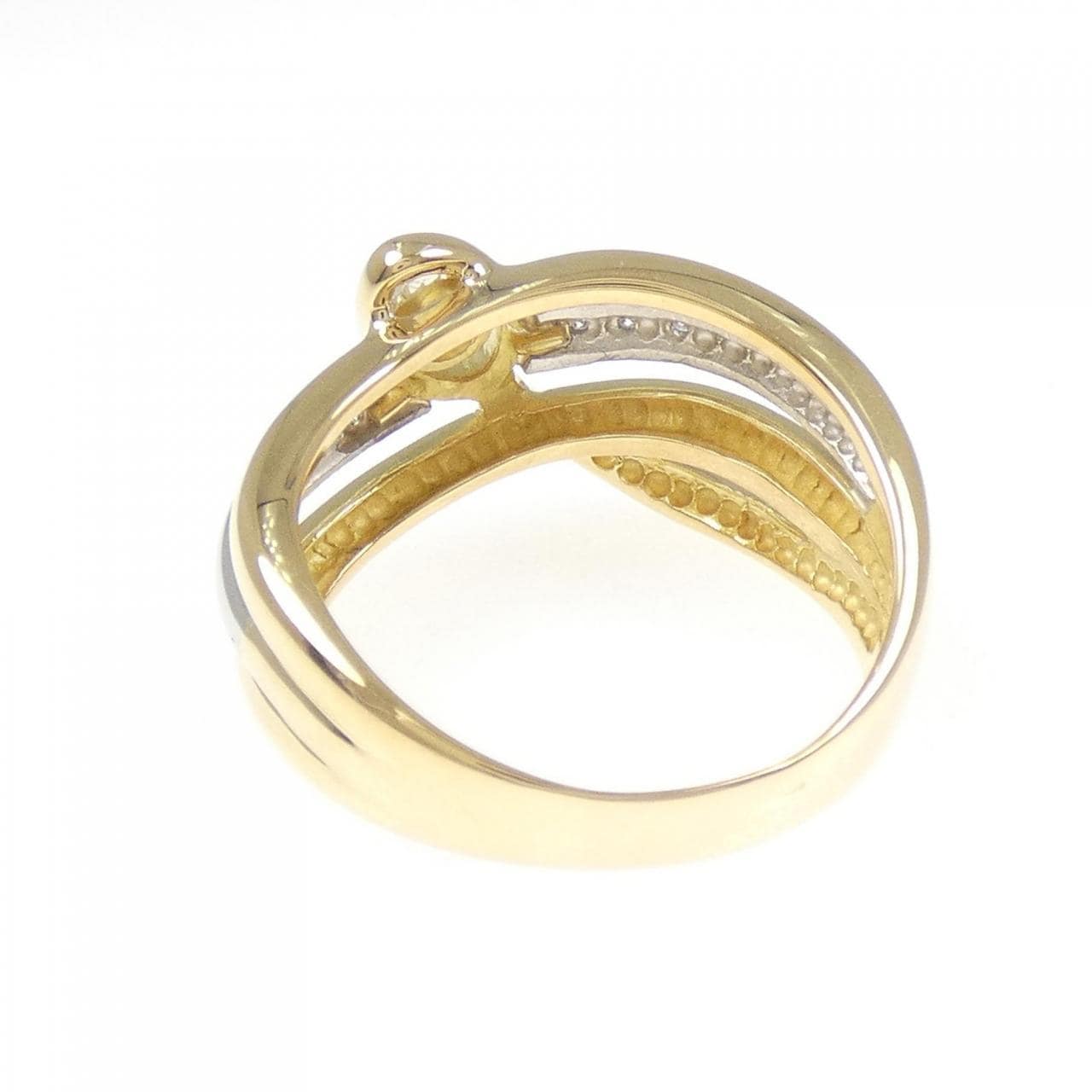 K18YG/PT900 ダイヤモンド リング 0.24CT
