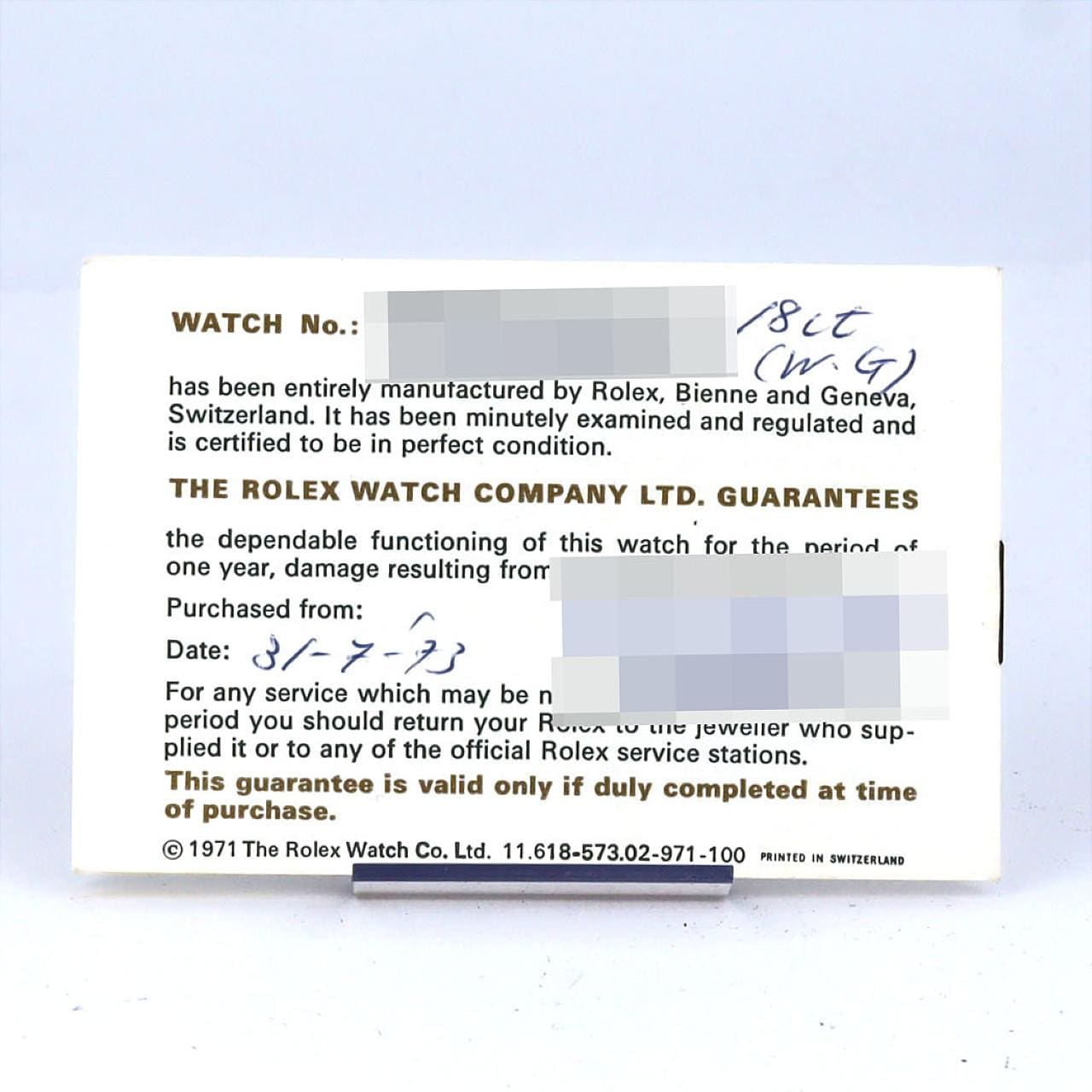 【ノーメンテナンス還元価格】ロレックス チェリーニ WG 3878 WG 手巻 2番台