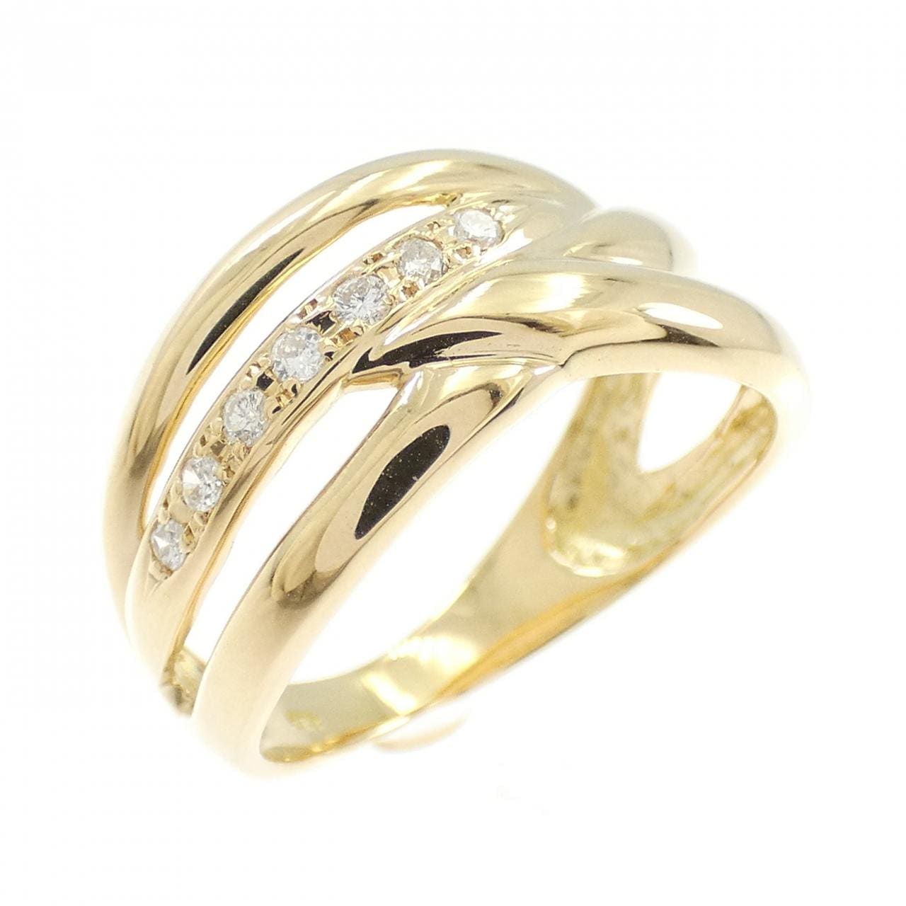 K18YG ダイヤモンド リング 0.08CT