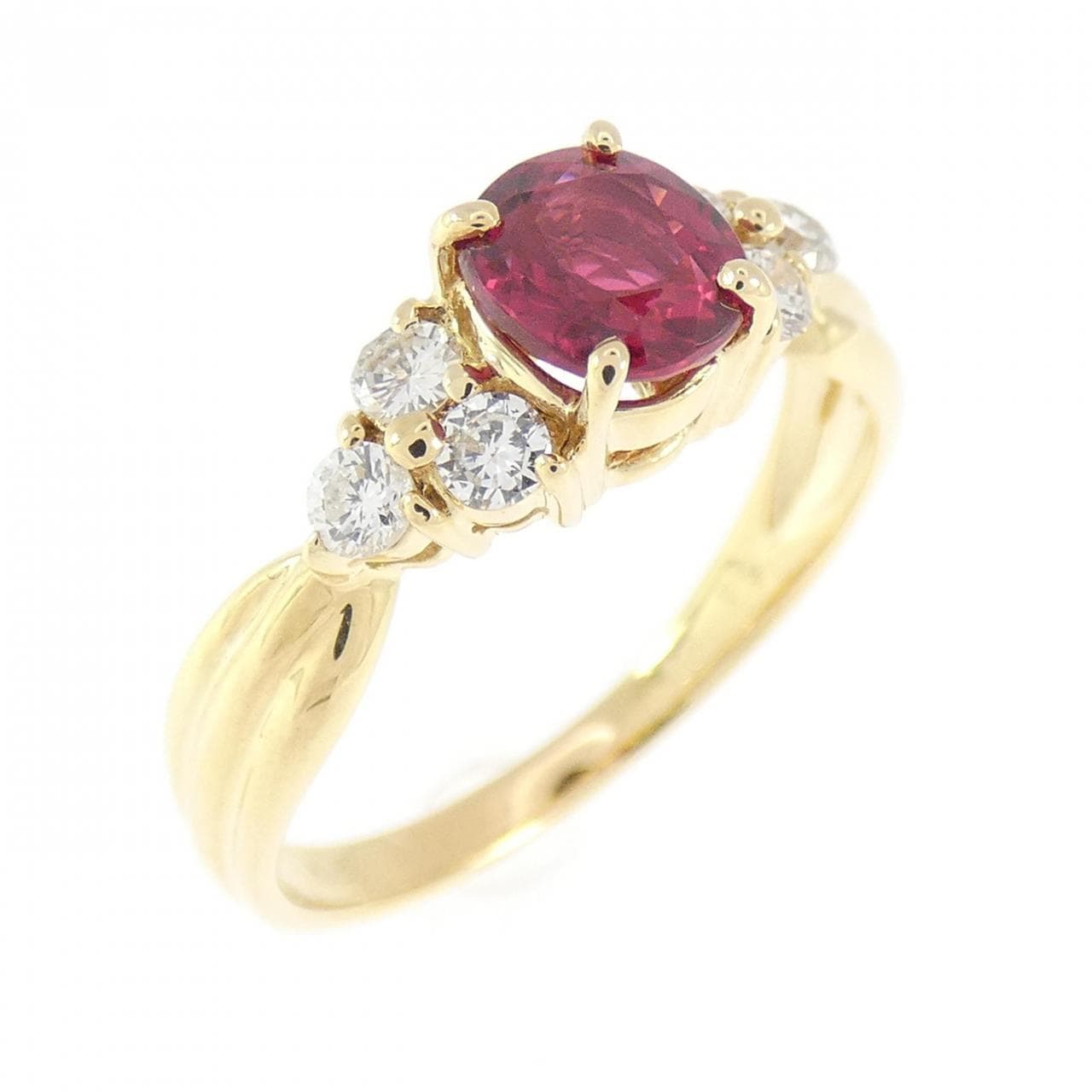 K18YG ルビー リング 0.64CT
