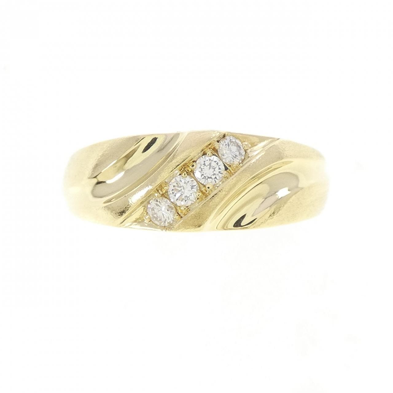 K18YG ダイヤモンド リング 0.12CT