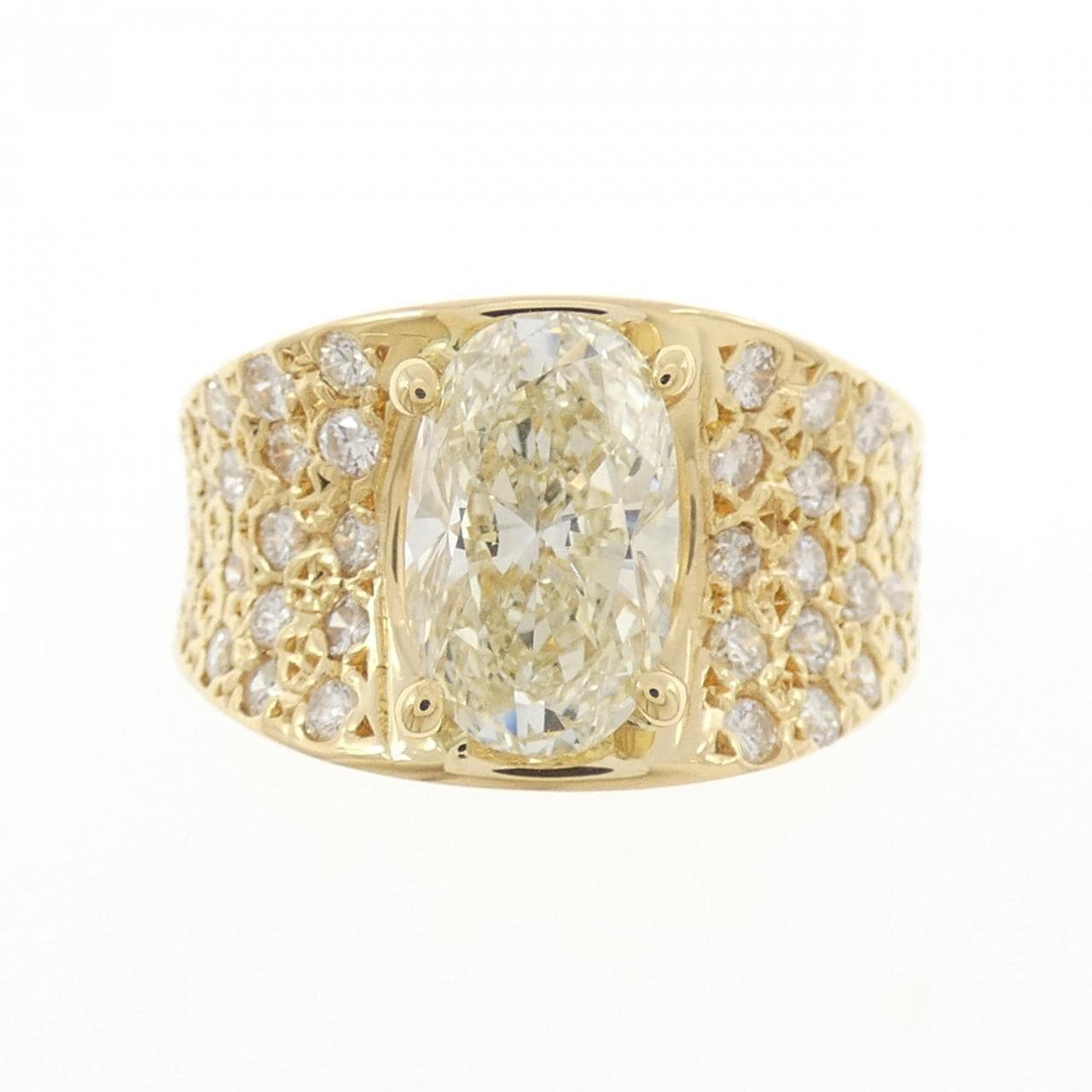 K18YG ダイヤモンド リング 2.165CT