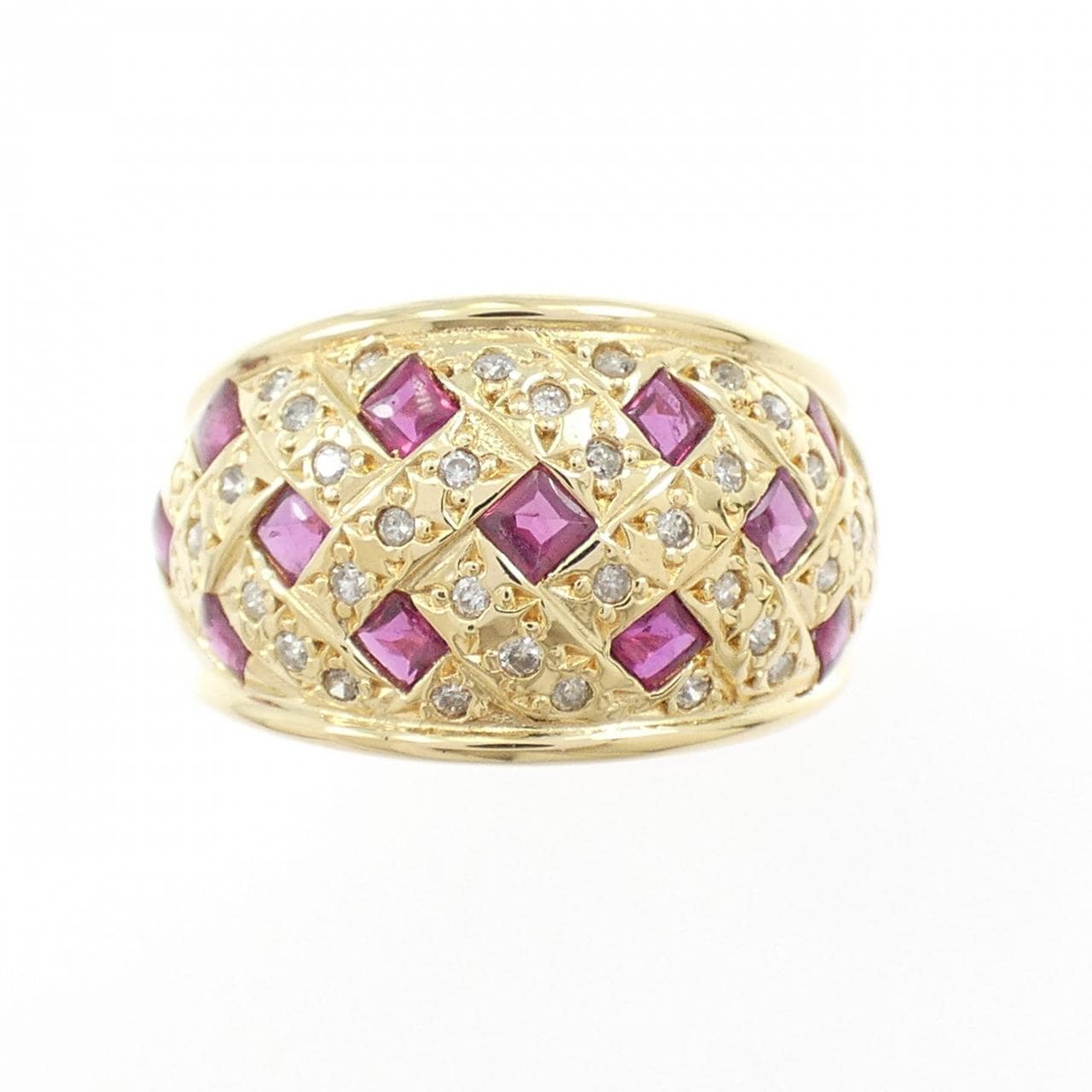 K18YG ルビー リング 1.00CT