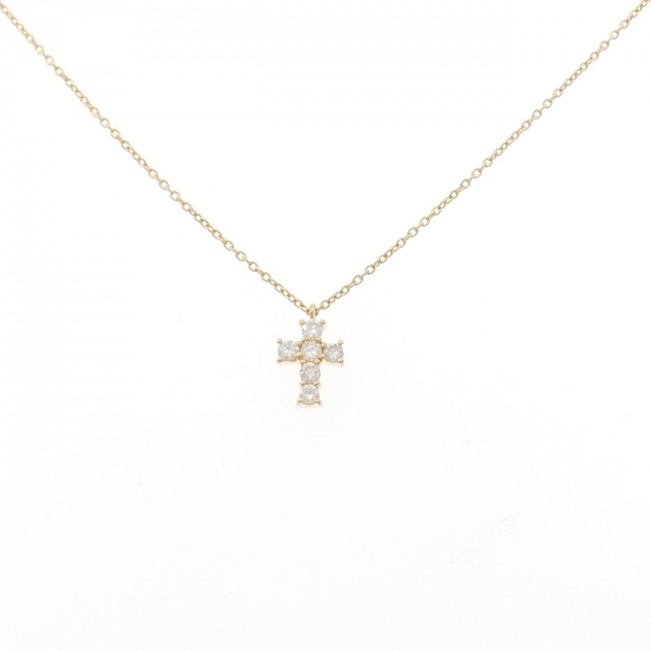 ヴァンドーム クロス ダイヤモンド ネックレス 0.18CT