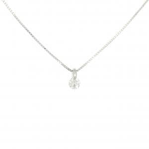 PT900/PT850 ソリティア ダイヤモンド ネックレス 0.30CT