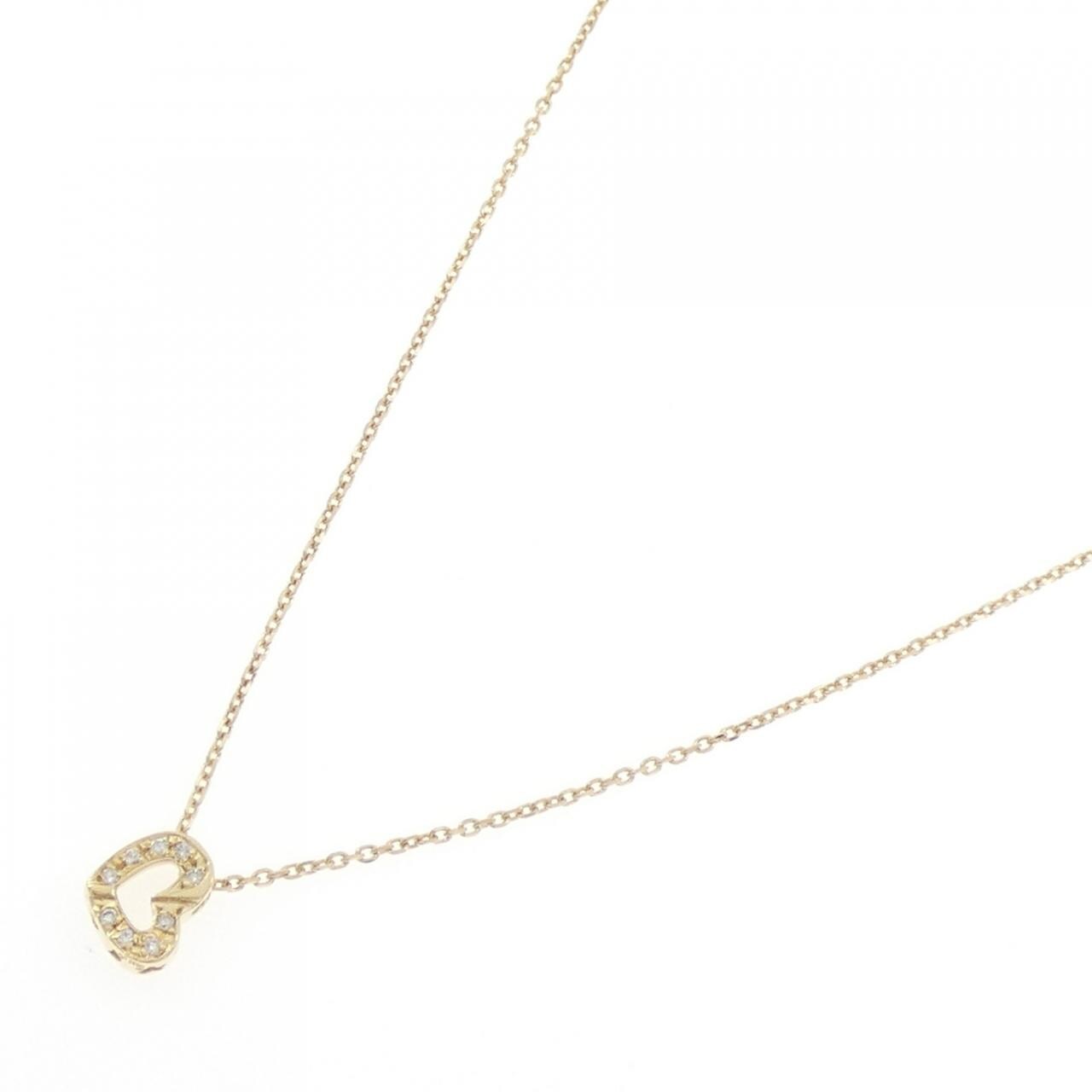 K18YG ハート ダイヤモンド ネックレス 0.06CT