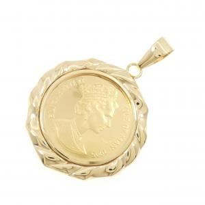 K18YG(枠) コイン ペンダント