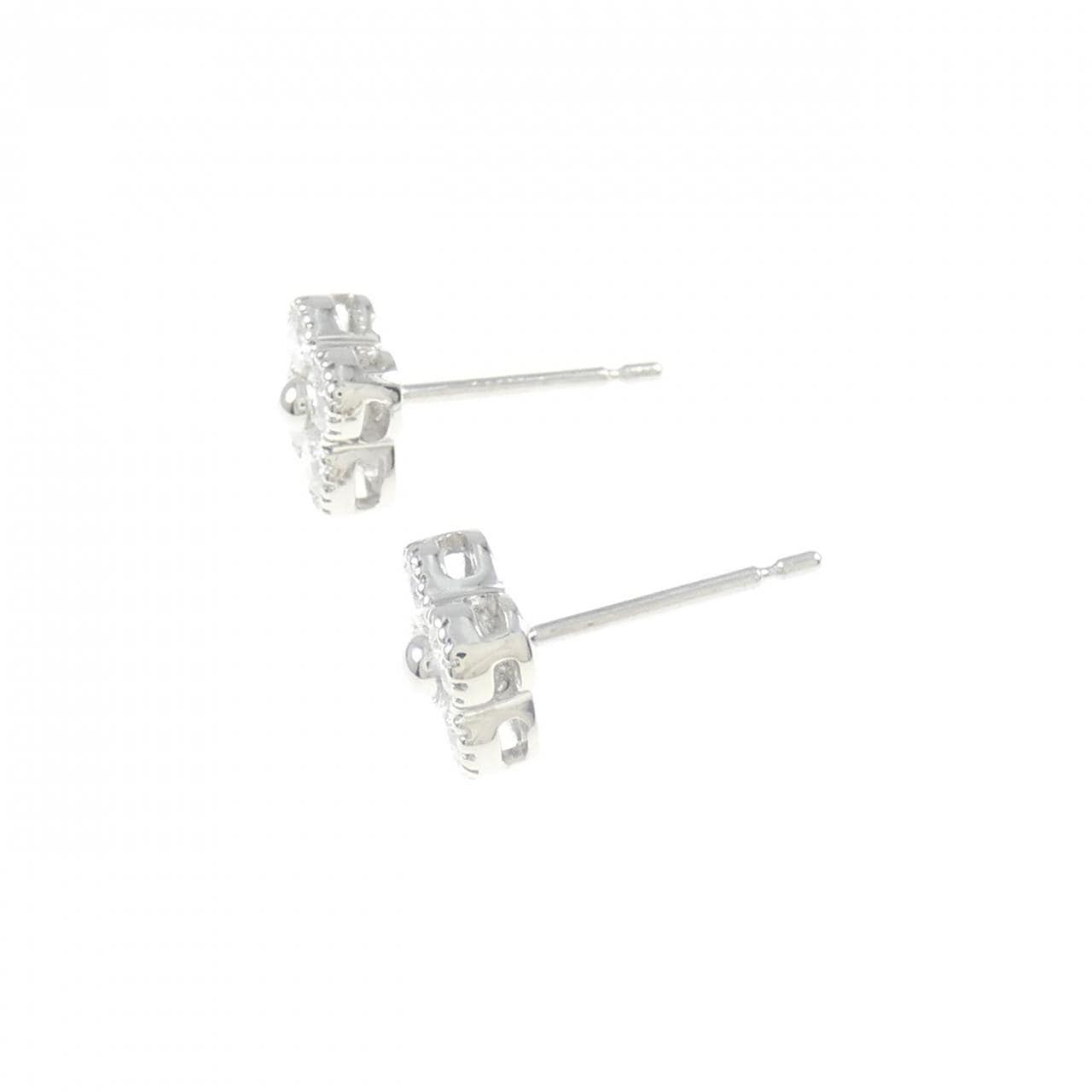[新品] PT花朵鑽石耳環0.506CT