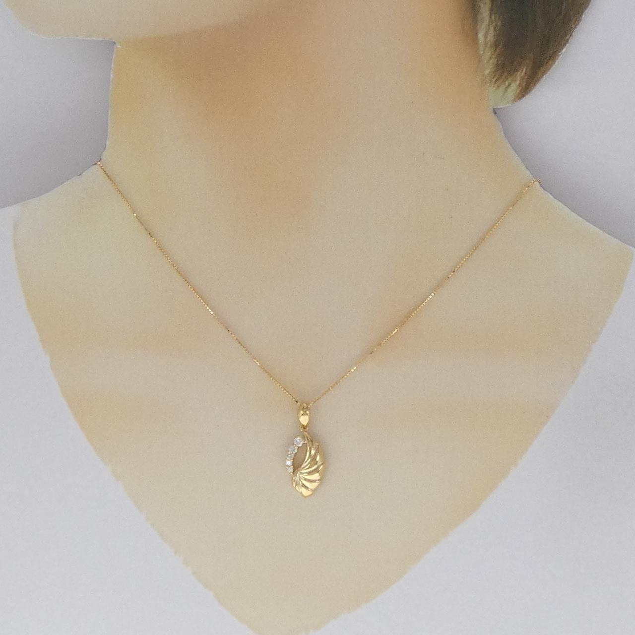 K18YG ダイヤモンド ネックレス 0.16CT