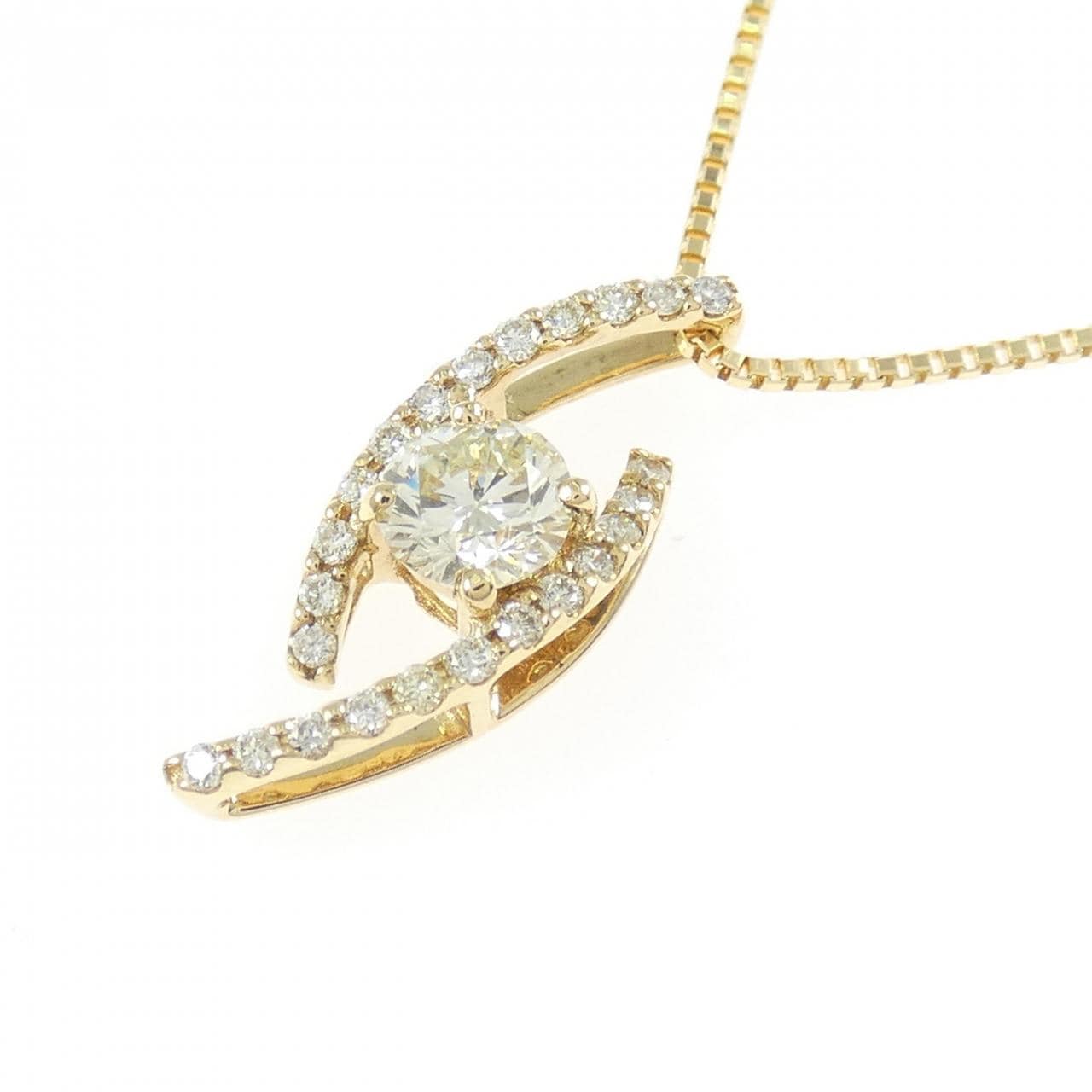 K18YG ダイヤモンド ネックレス 0.44CT