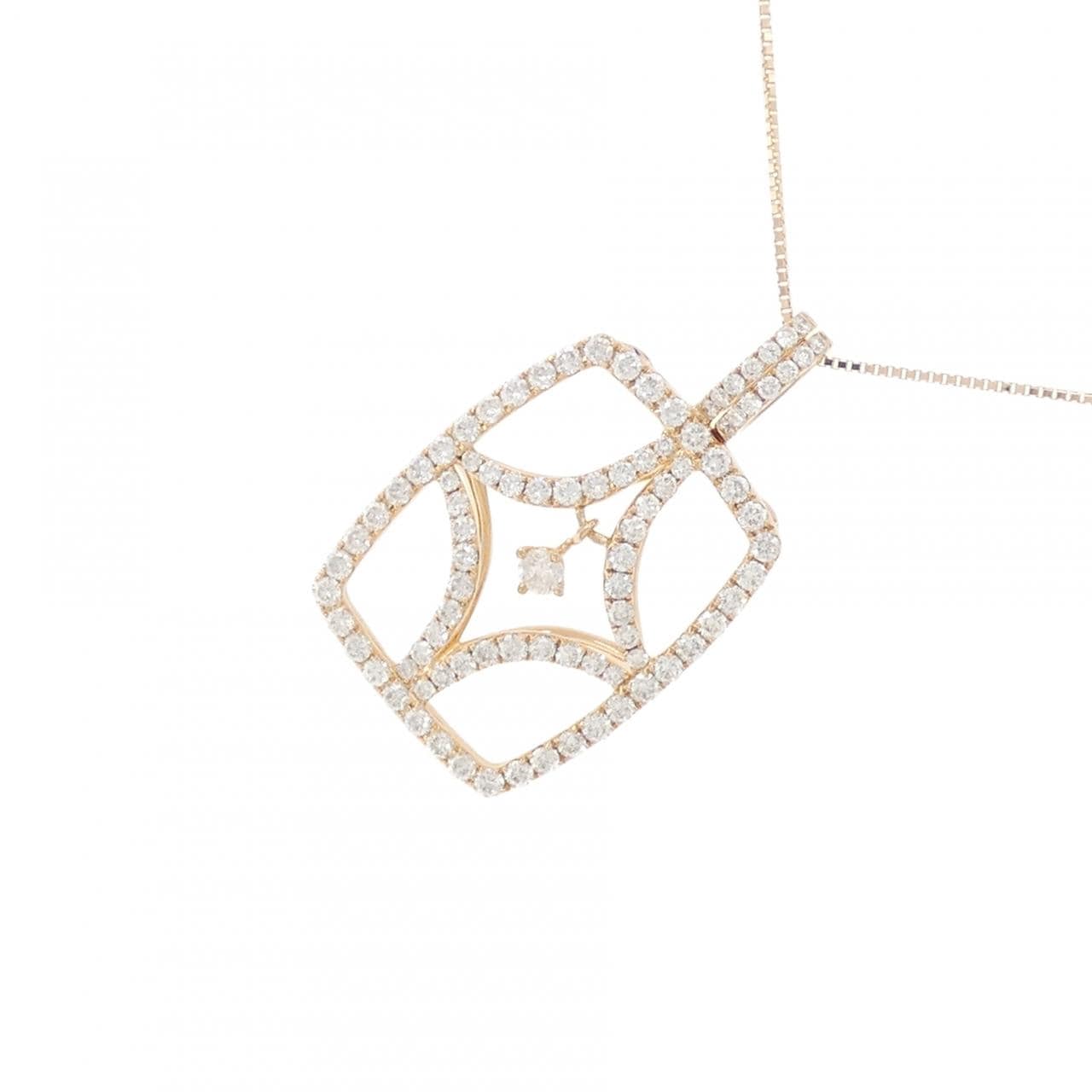K18PG ダイヤモンド ネックレス 1.46CT